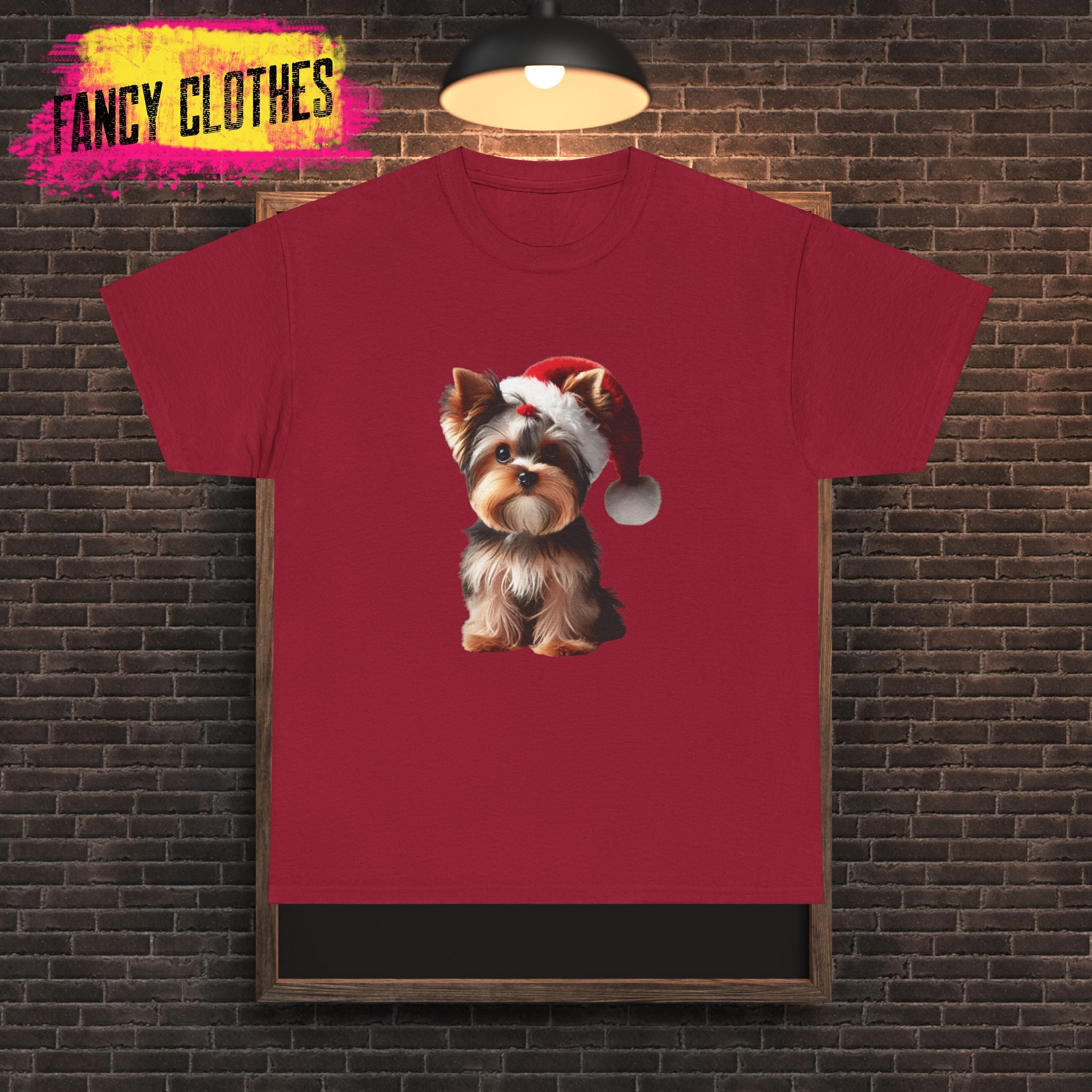 Christmas Yorkshire Terriers Unisex Tee