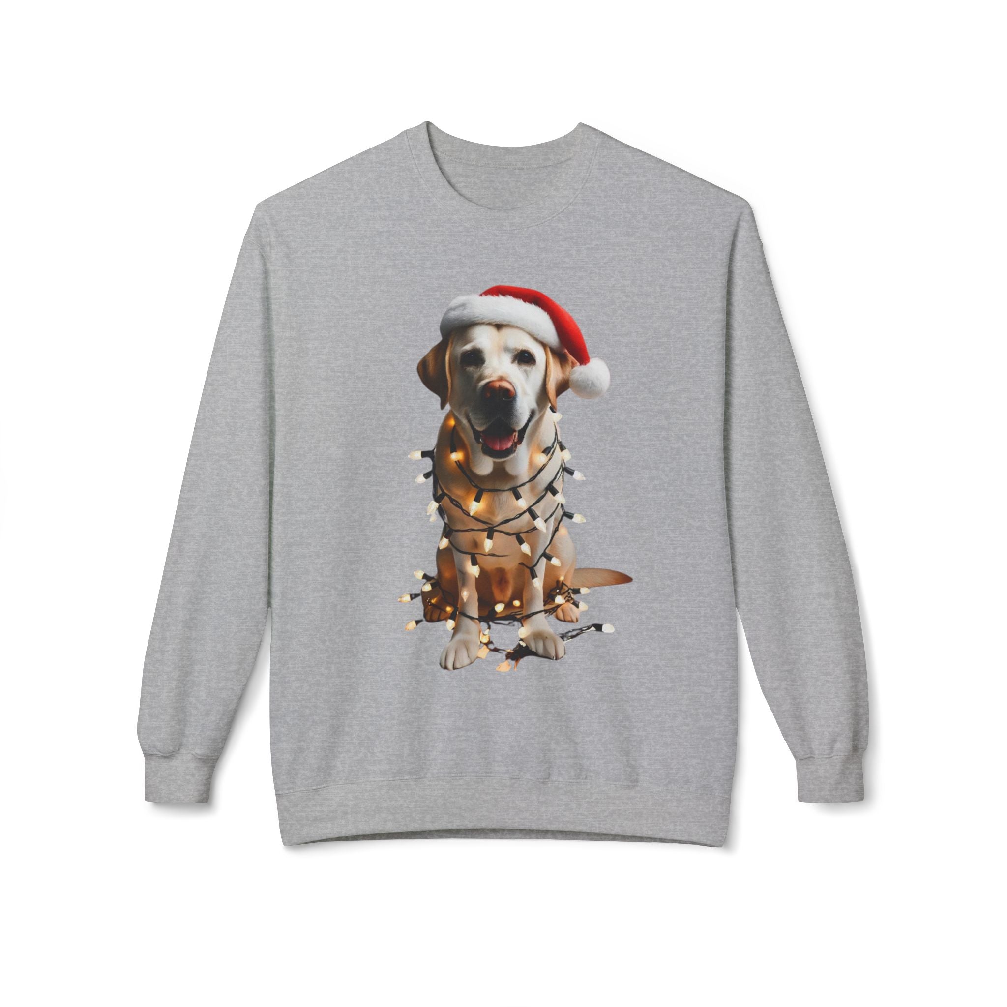 Merry XMas Labrador - Unisex Midweight Softstyle Fleece Crewneck Sweatshirt