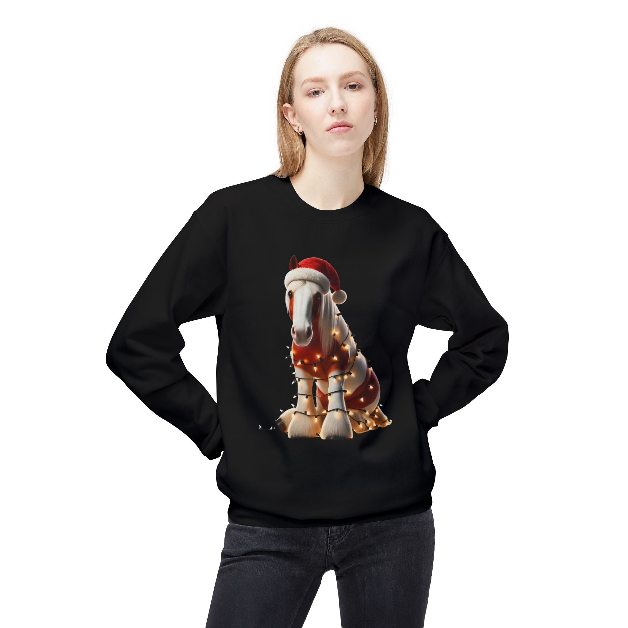 Paint Horse Festivities - Unisex Midweight Softstyle Fleece Crewneck Sweatshirt