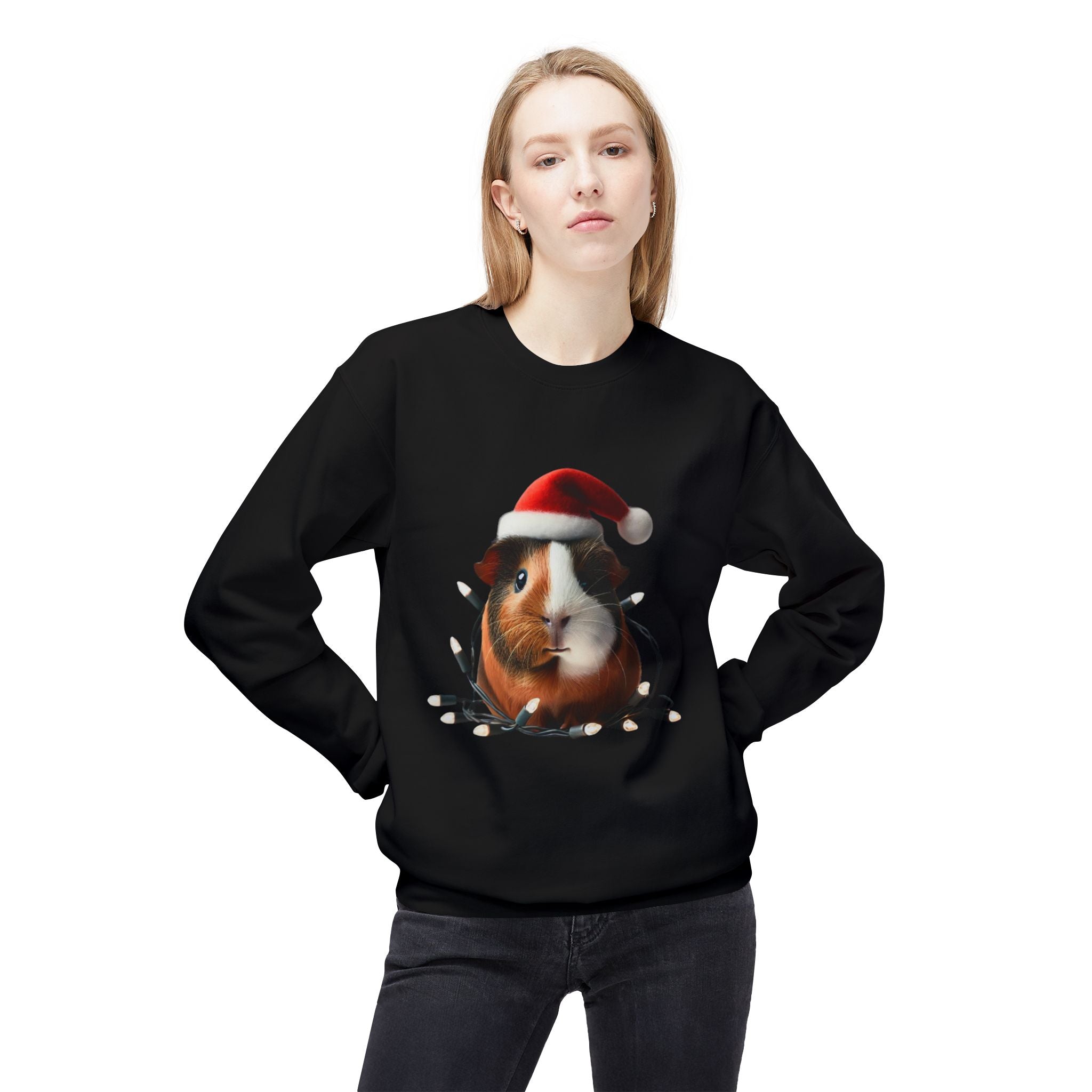 Merry Guinea Pig Joy - Unisex Midweight Softstyle Fleece Crewneck Sweatshirt