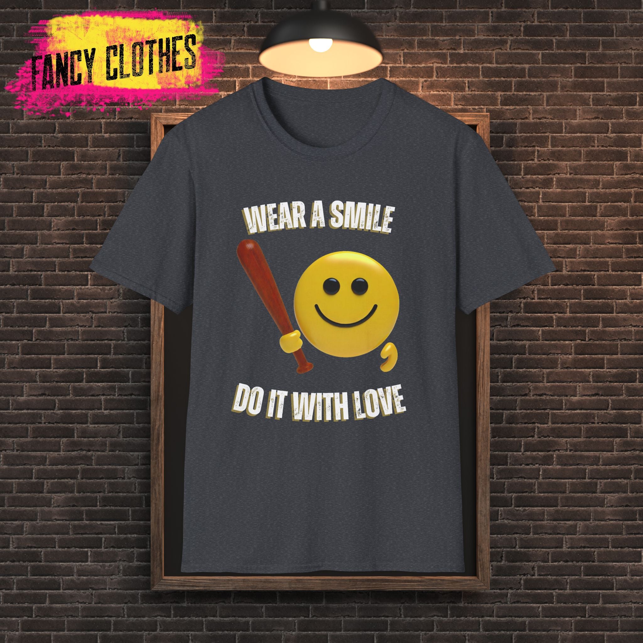 Smiley Baseball Bat Shirt - something with a statement on it