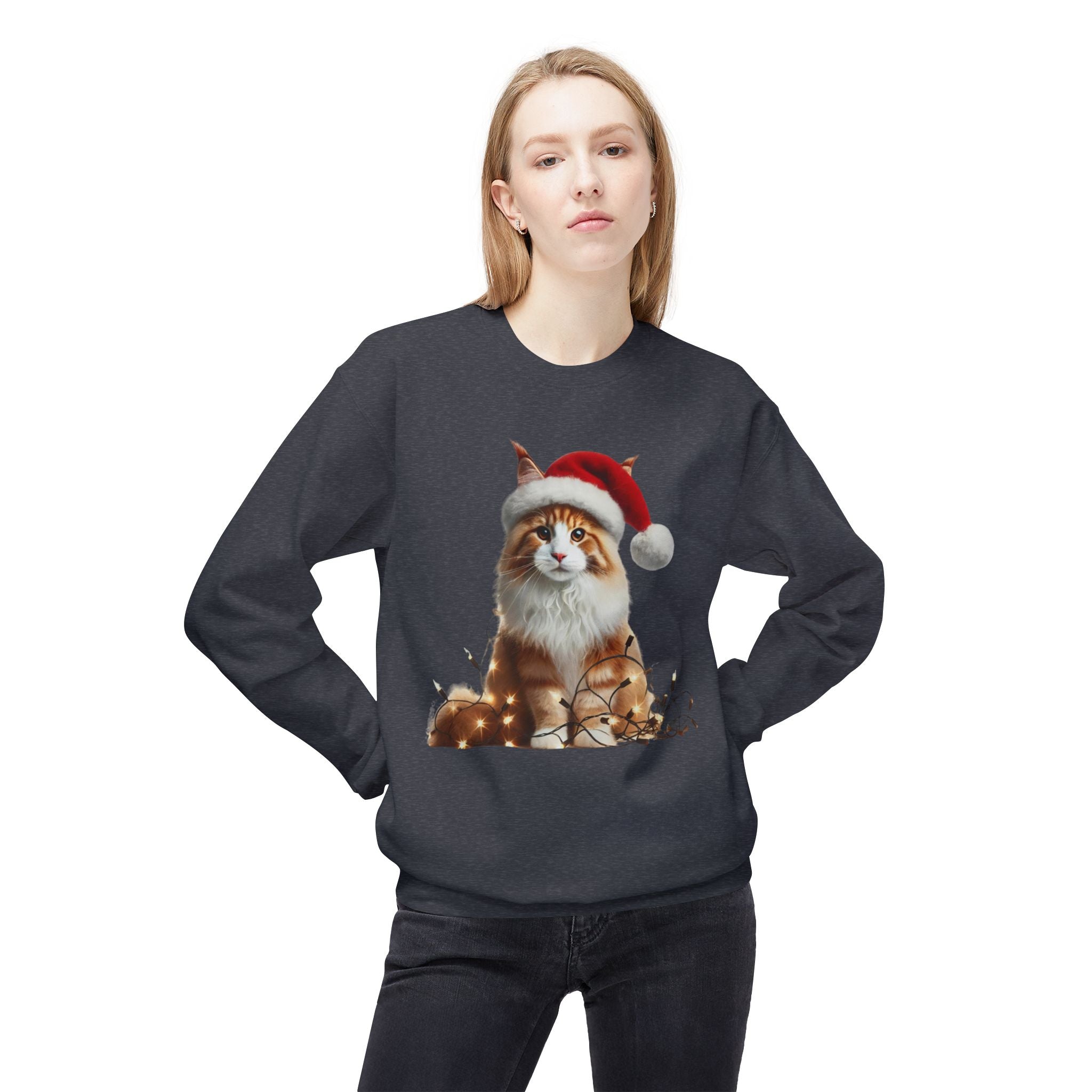 Jolly Maine Coon - Unisex Midweight Softstyle Fleece Crewneck Sweatshirt