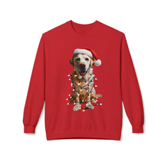 Merry XMas Labrador - Unisex Midweight Softstyle Fleece Crewneck Sweatshirt