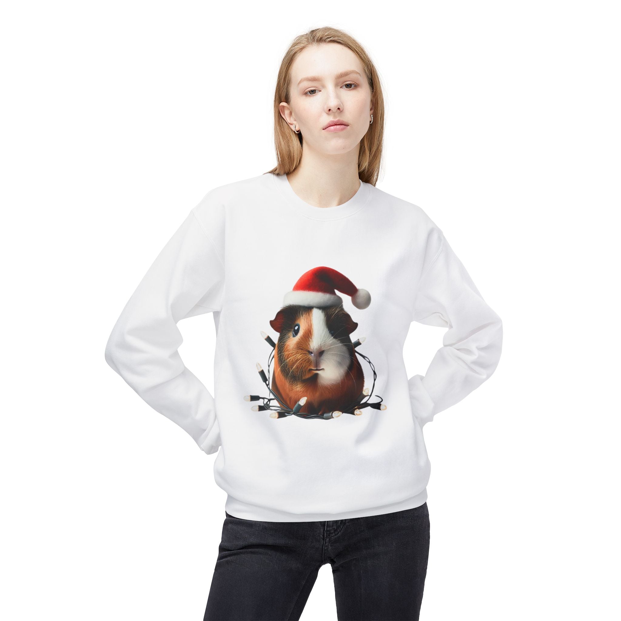 Merry Guinea Pig Joy - Unisex Midweight Softstyle Fleece Crewneck Sweatshirt