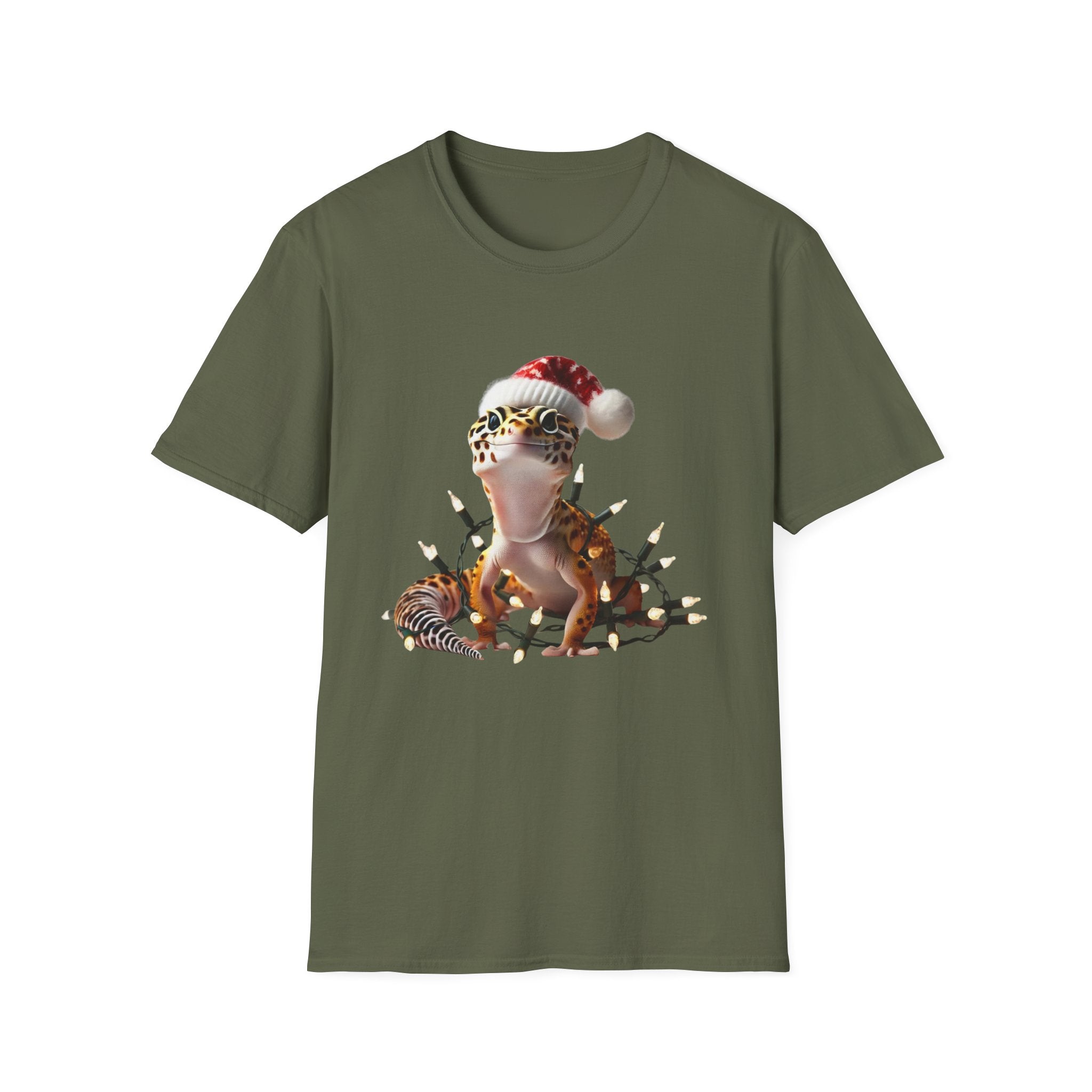 XMas Gecko Glow - Unisex Softstyle T-Shirt