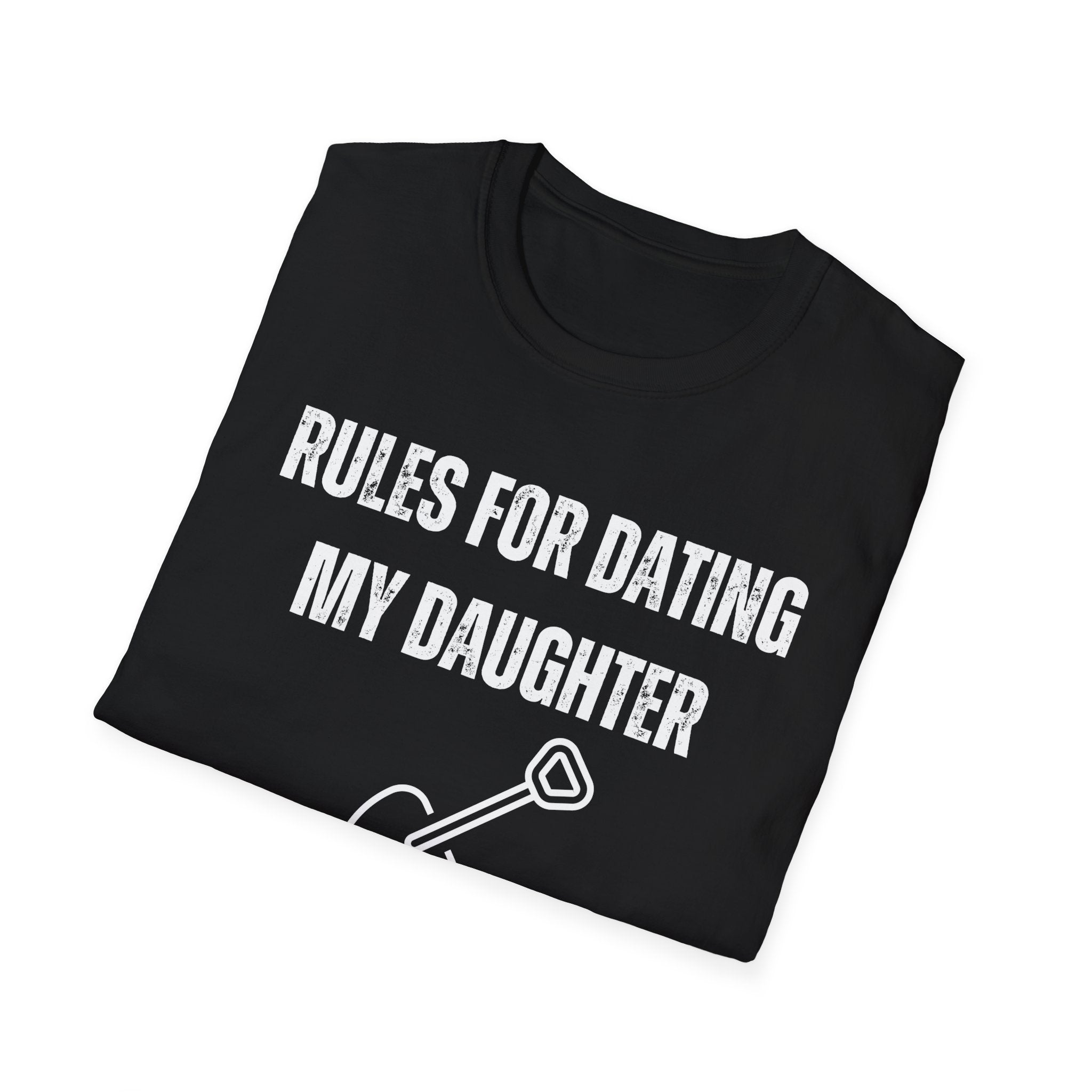 Funny Dad Shirt, Father's Day Gift, Men's Graphic Tee, Daughters Dating Humor, Dad Joke Present, Unisex Softstyle T-Shirt