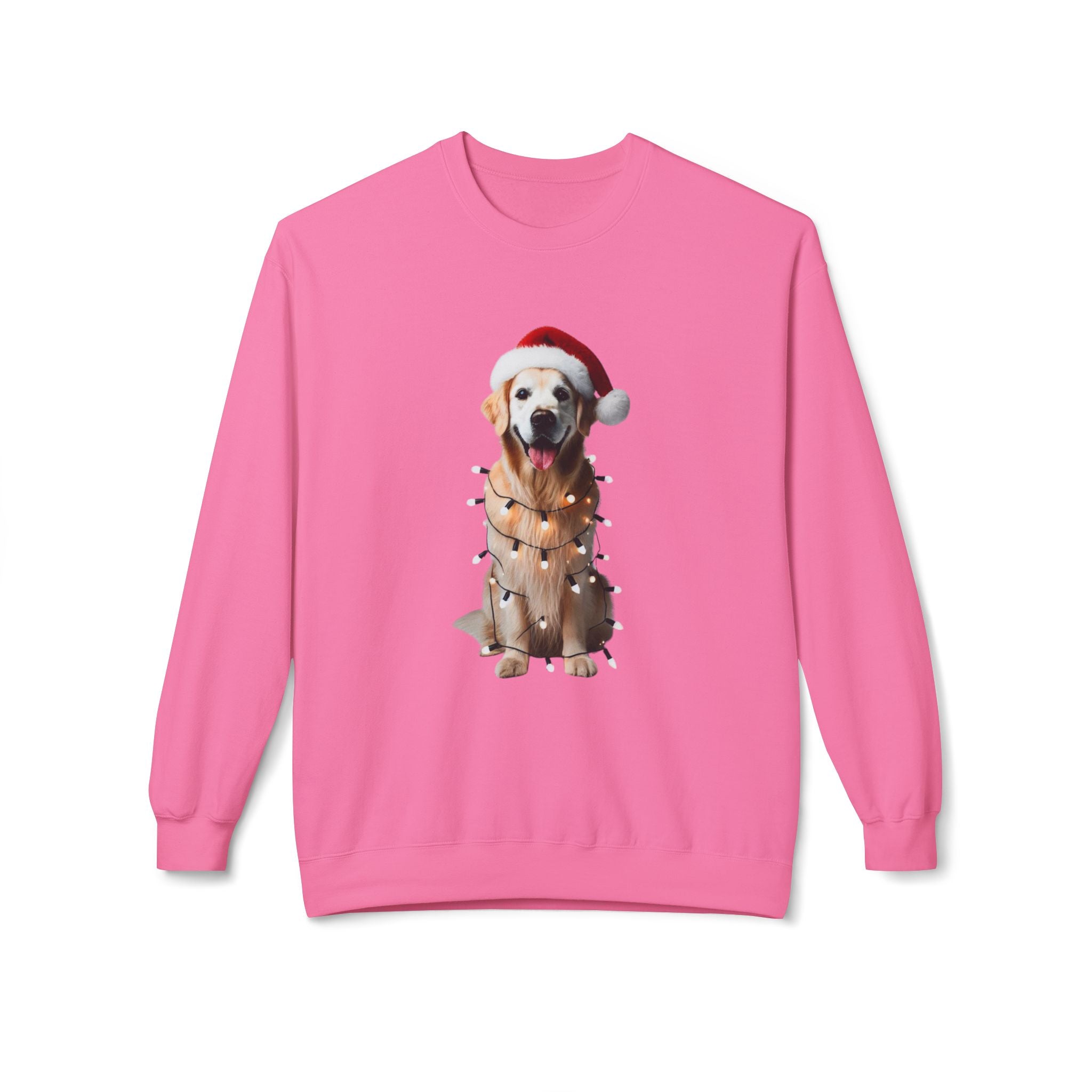 Golden Retriever Christmas Cheer - Unisex Midweight Softstyle Fleece Crewneck Sweatshirt