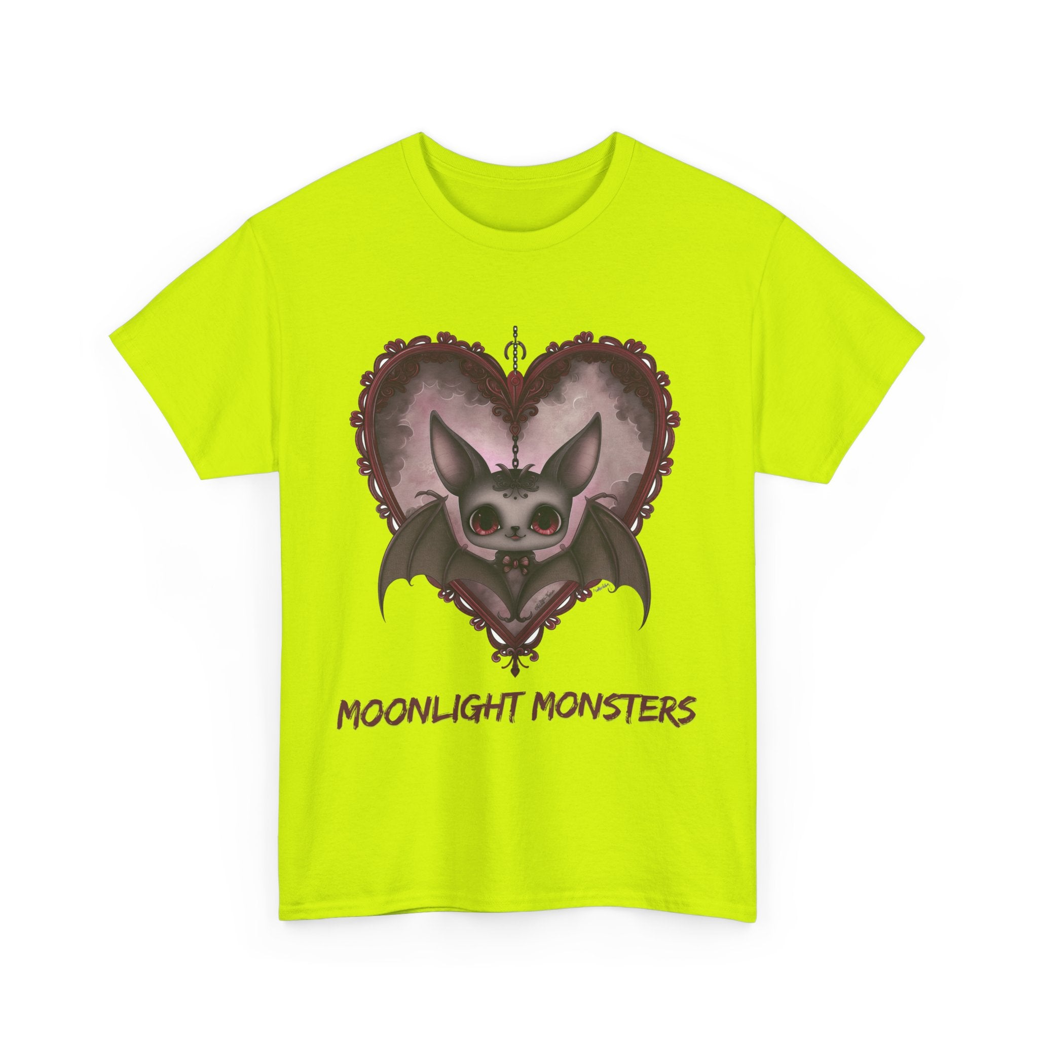 Moonlight Monsters Halloween T-Shirt - Unisex Heavy Cotton Tee for Spooky Season