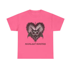 Moonlight Monsters Halloween T-Shirt - Unisex Heavy Cotton Tee for Spooky Season