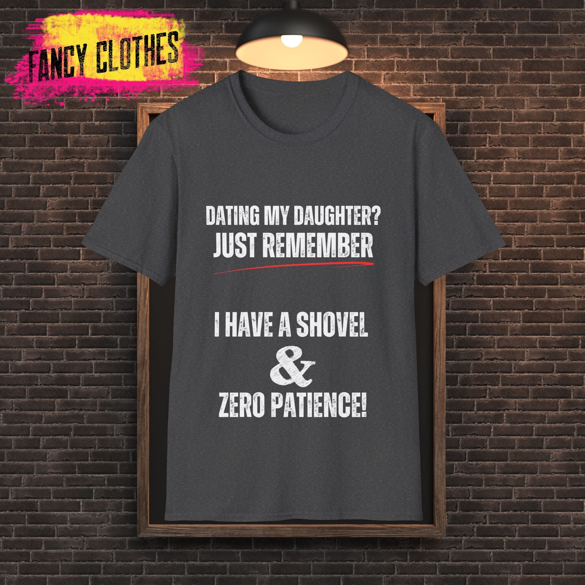 Funny Dad Shirt, Father's Day Gift, Men's Graphic Tee, Daughters Dating Humor, Dad Joke Present, Unisex Softstyle T-Shirt