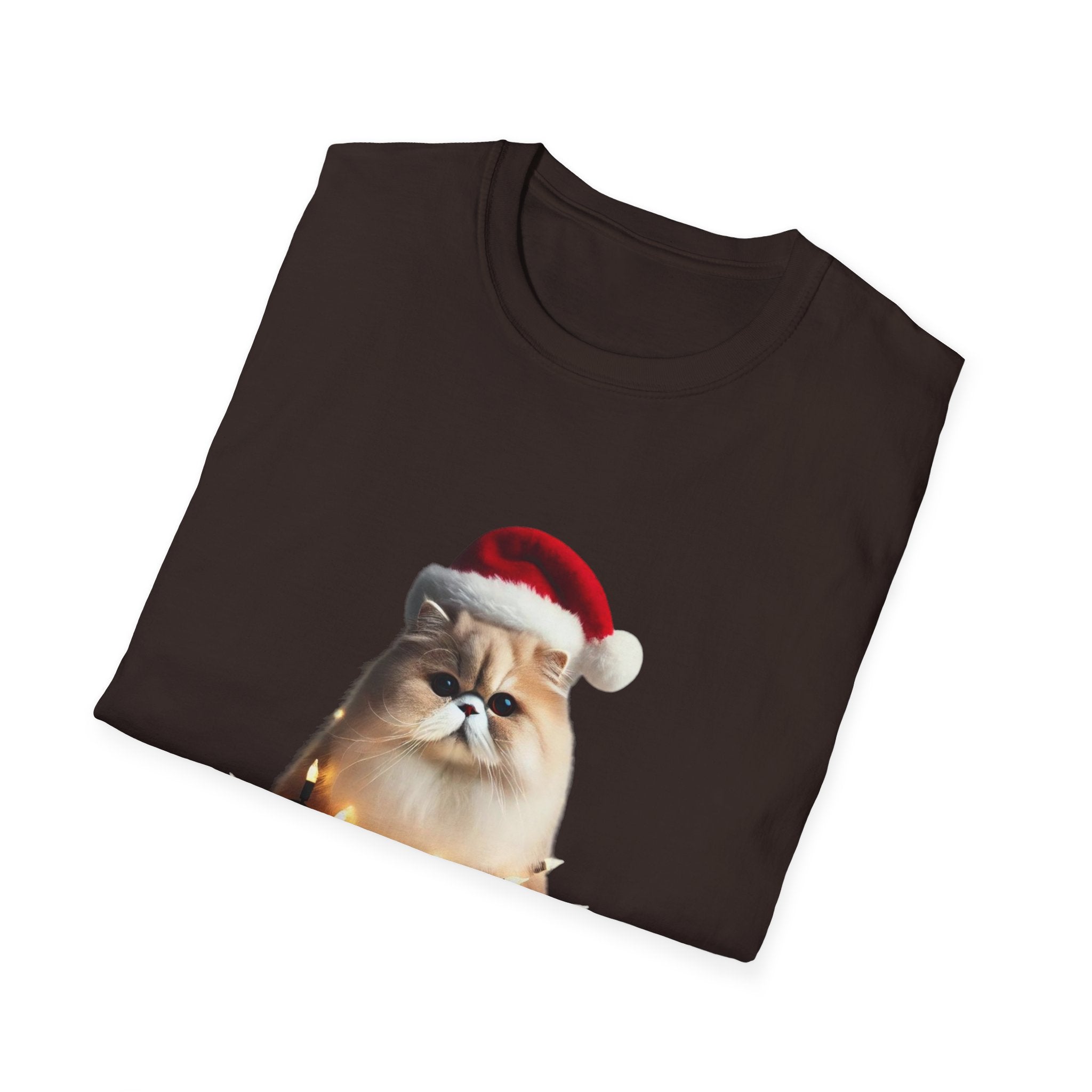 Christmas Persian Cat - Unisex Softstyle T-Shirt