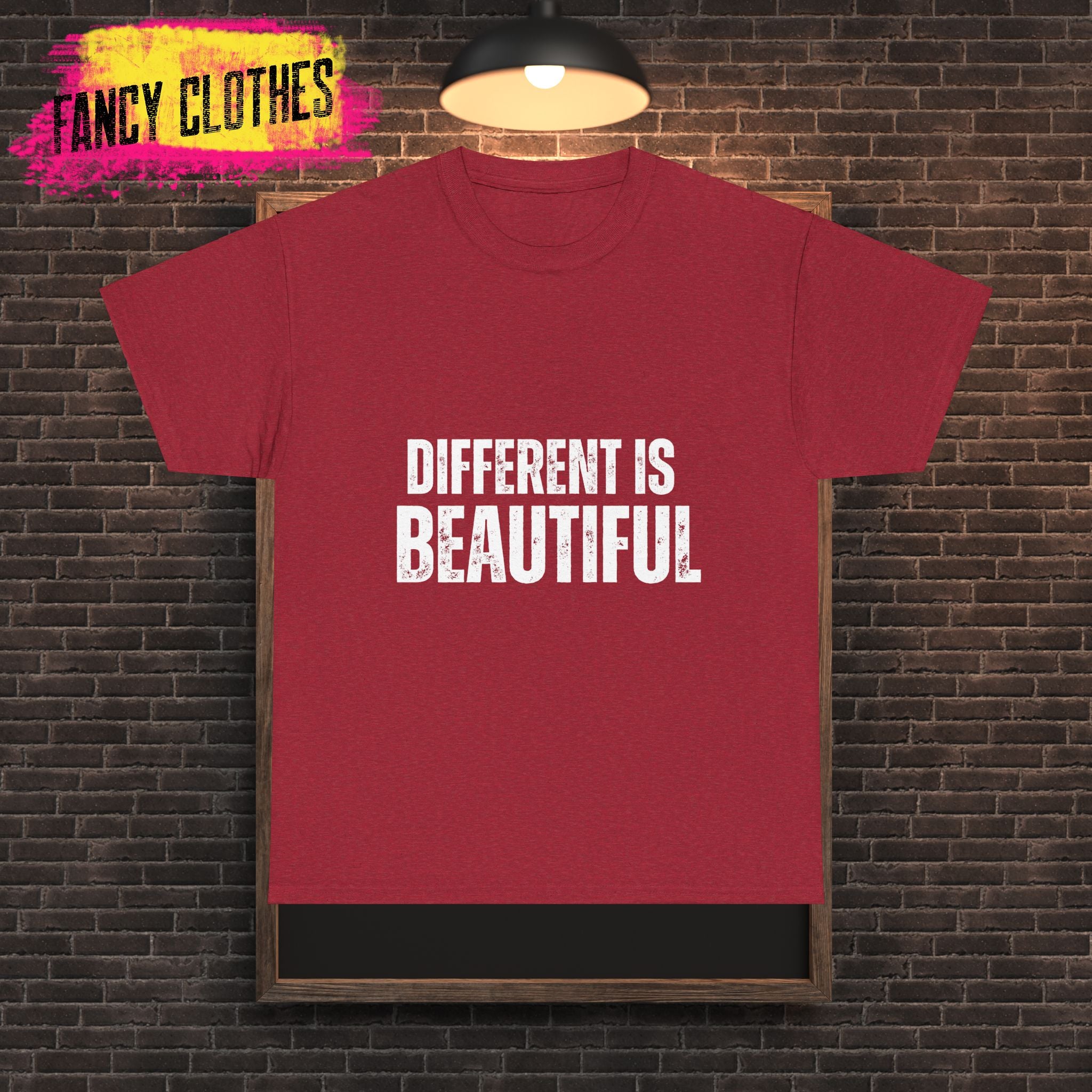 Different is Beautiful Unisex Tee, Inspirational Quote Shirt, Graphic T-Shirt, Unique Gift, Cotton Top