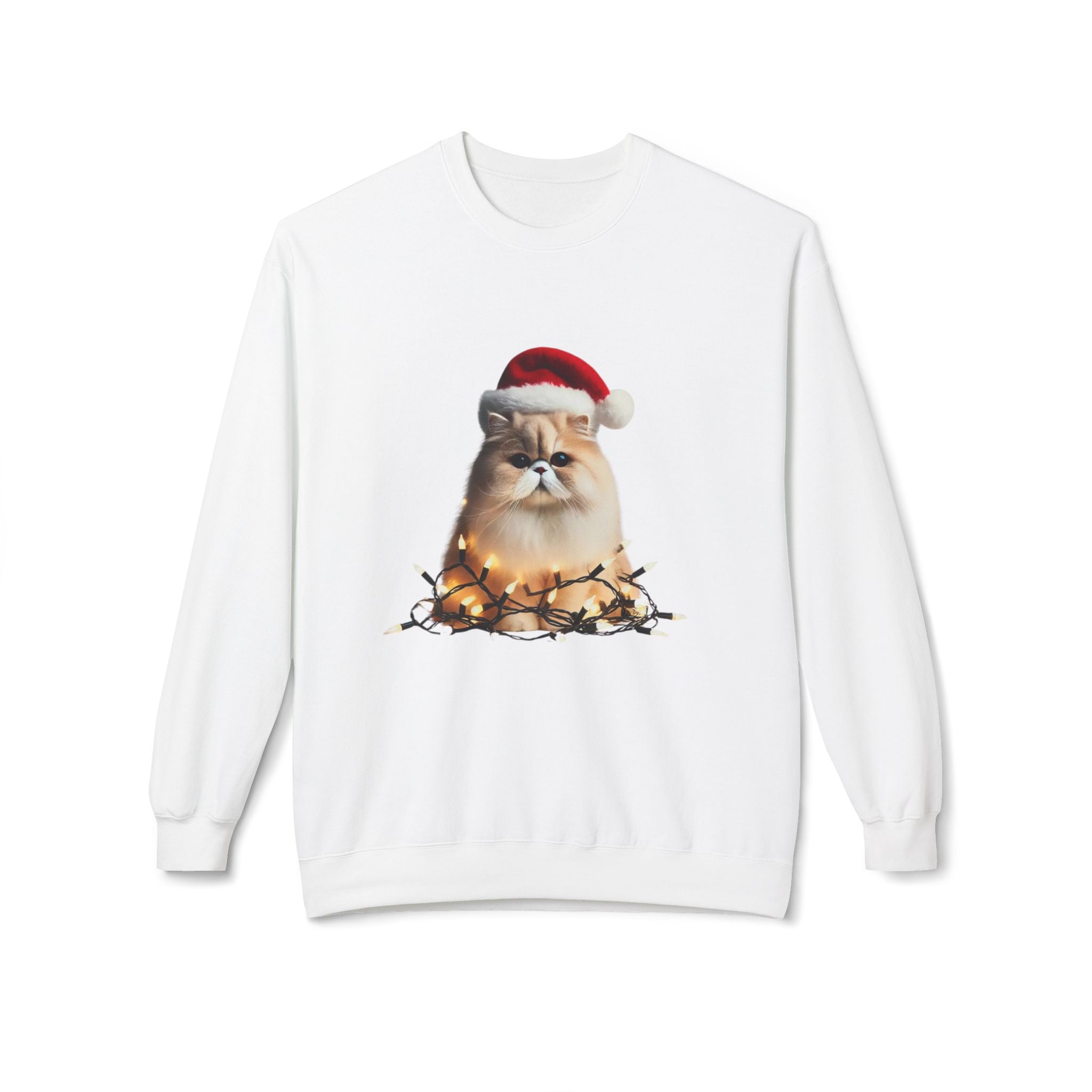 Christmas Persian Cat - Unisex Midweight Softstyle Fleece Crewneck Sweatshirt