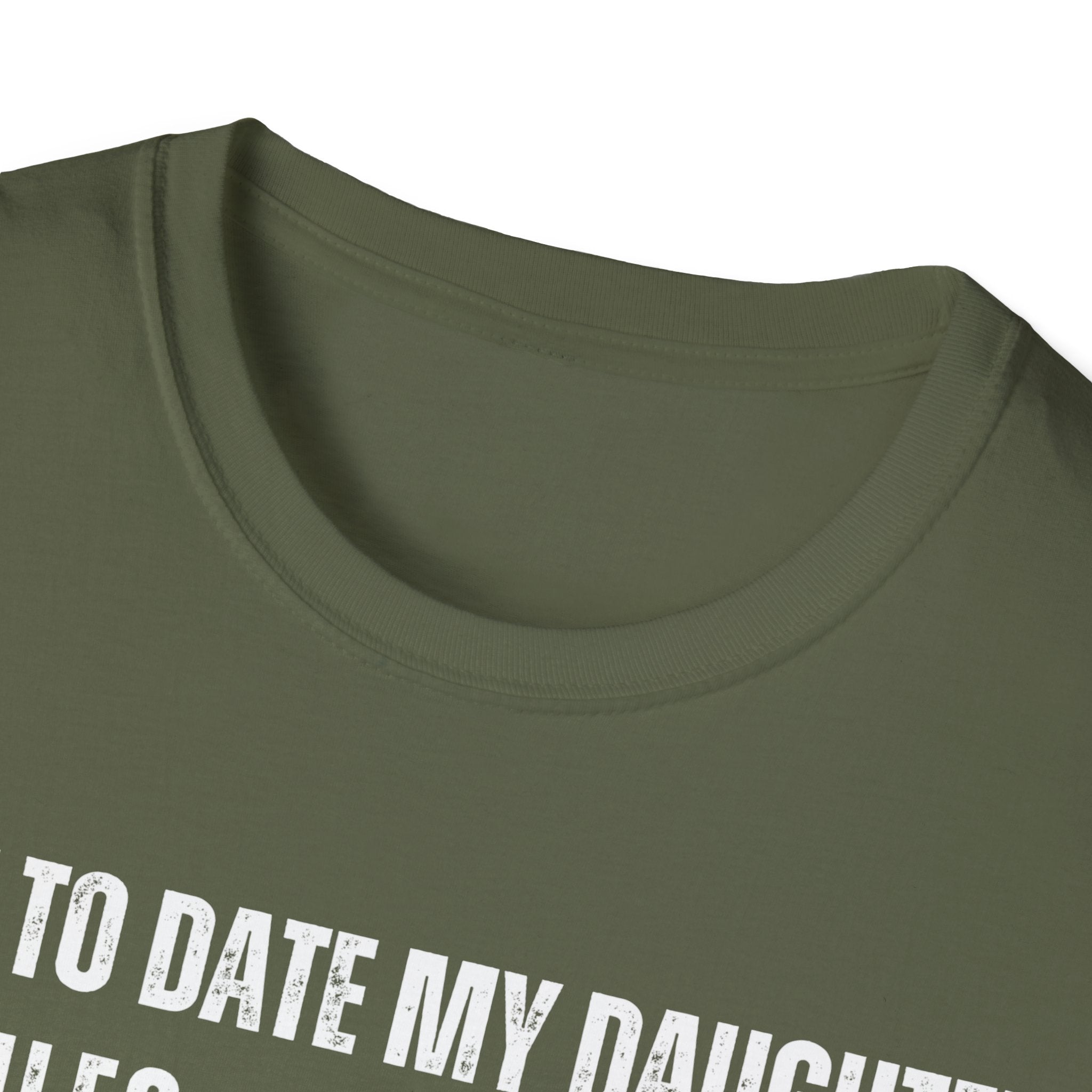 Funny Dad Shirt, Father's Day Gift, Men's Graphic Tee, Daughters Dating Humor, Dad Joke Present, Unisex Softstyle T-Shirt