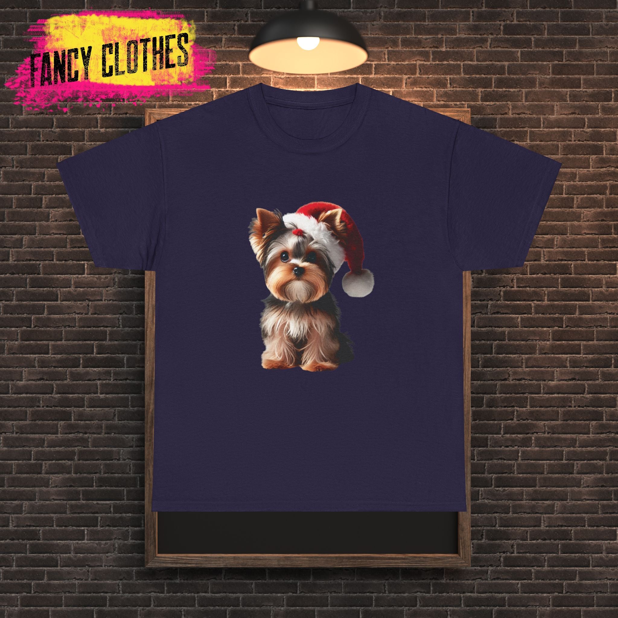 Christmas Yorkshire Terriers Unisex Tee