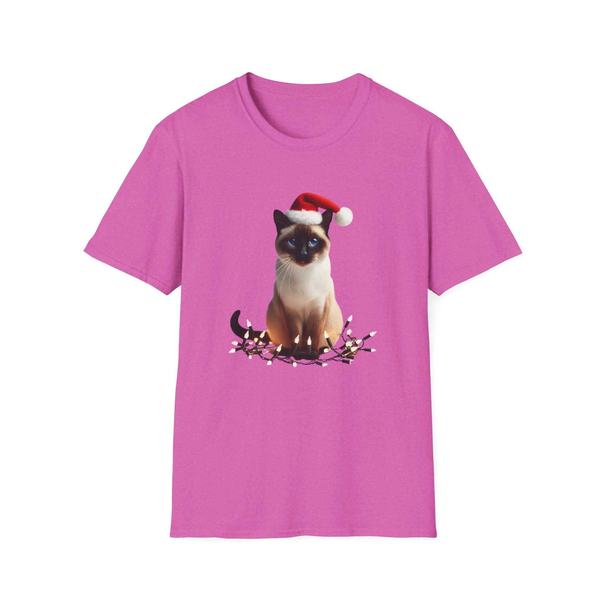 Holiday Siamese Cat - Unisex Softstyle T-Shirt