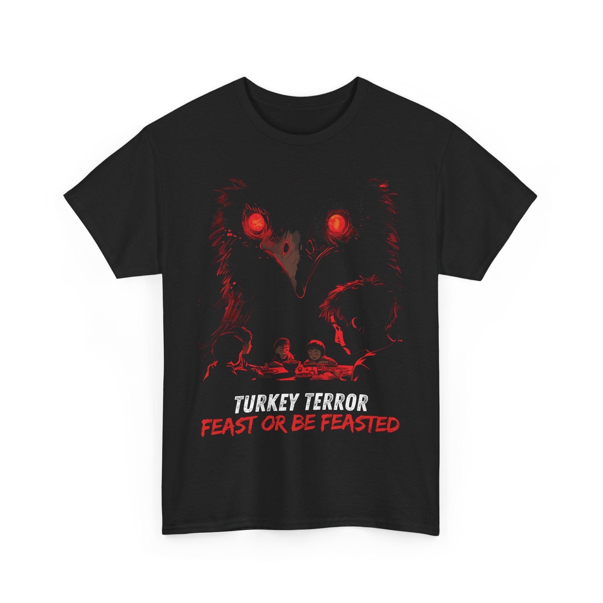 Unisex Heavy Cotton Tee - Turkey Terror: Feast or Be Feasted