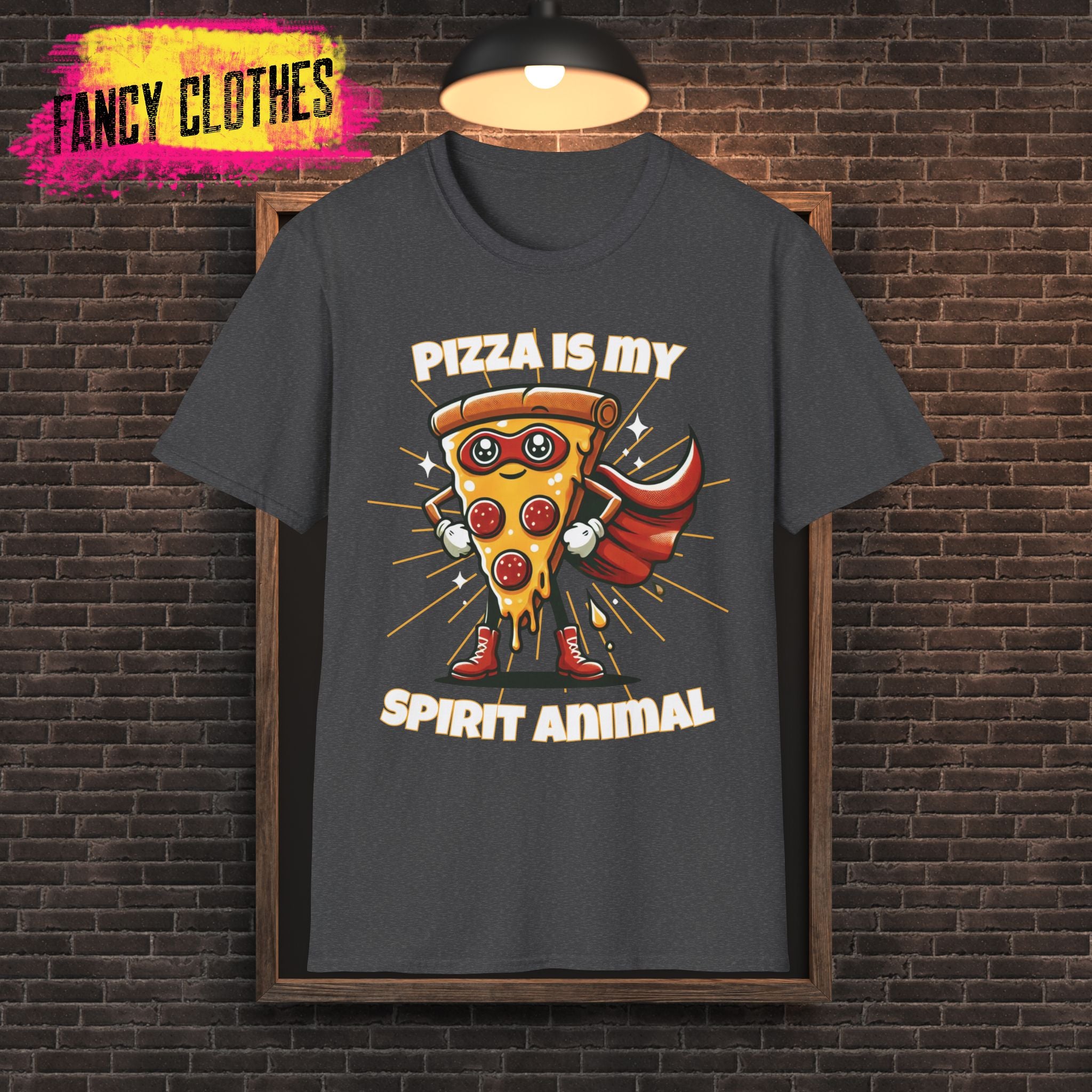 Funny Pizza Quote Unisex Softstyle T-Shirt, Spirit Animal Tee, Daily Cozy Shirt, Pizza Lover Gift, Foodie Shirt