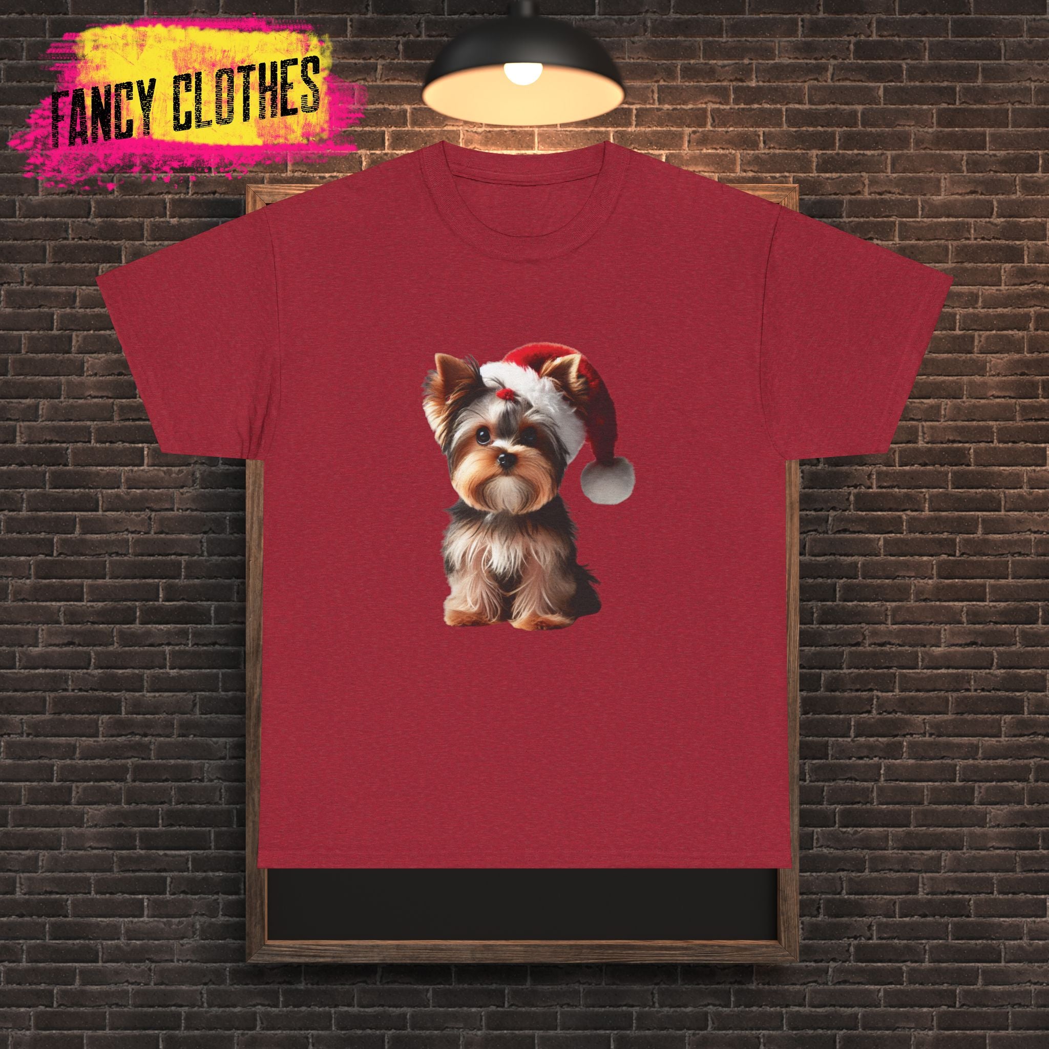 Christmas Yorkshire Terriers Unisex Tee