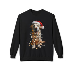 Merry XMas Labrador - Unisex Midweight Softstyle Fleece Crewneck Sweatshirt