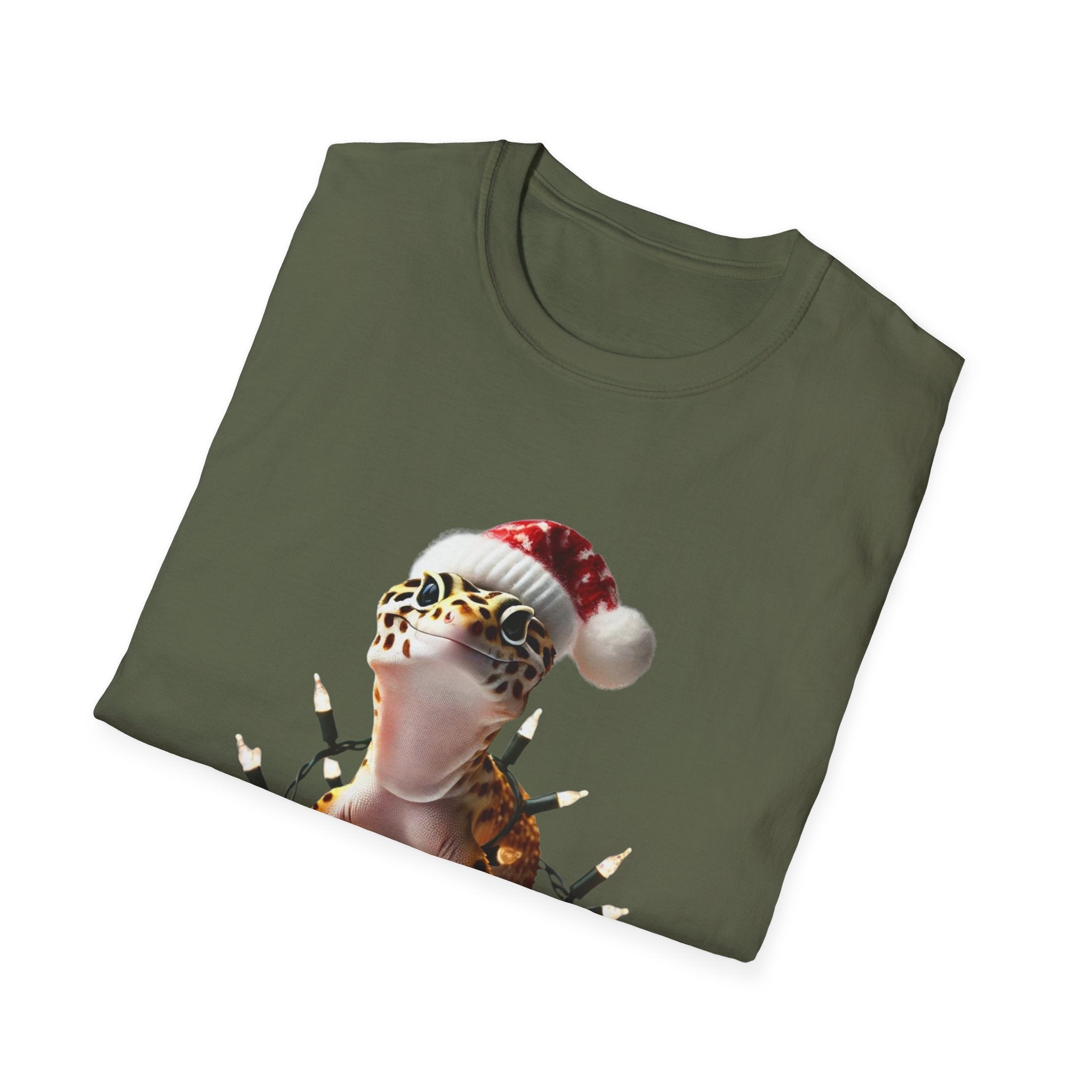 XMas Gecko Glow - Unisex Softstyle T-Shirt