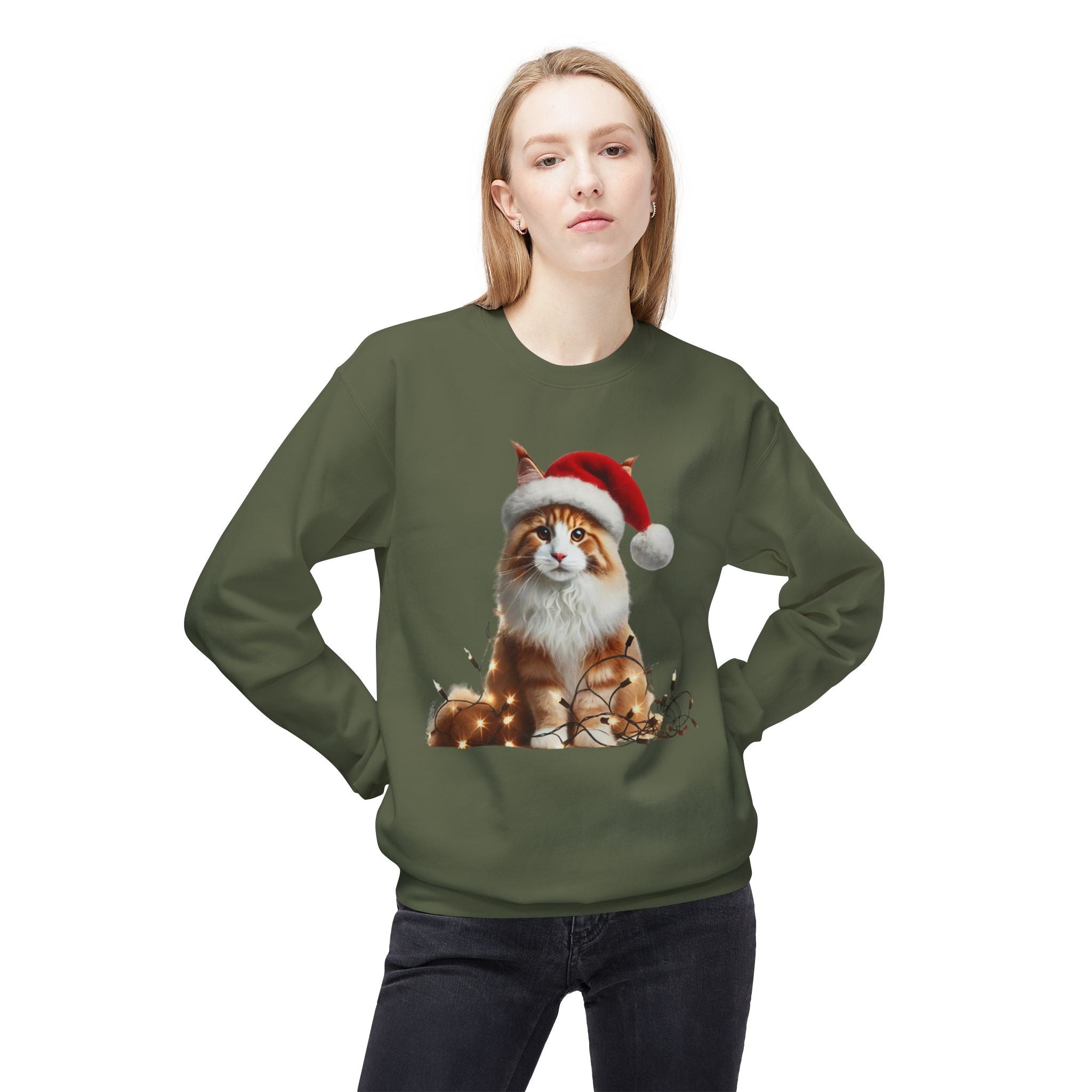 Jolly Maine Coon - Unisex Midweight Softstyle Fleece Crewneck Sweatshirt