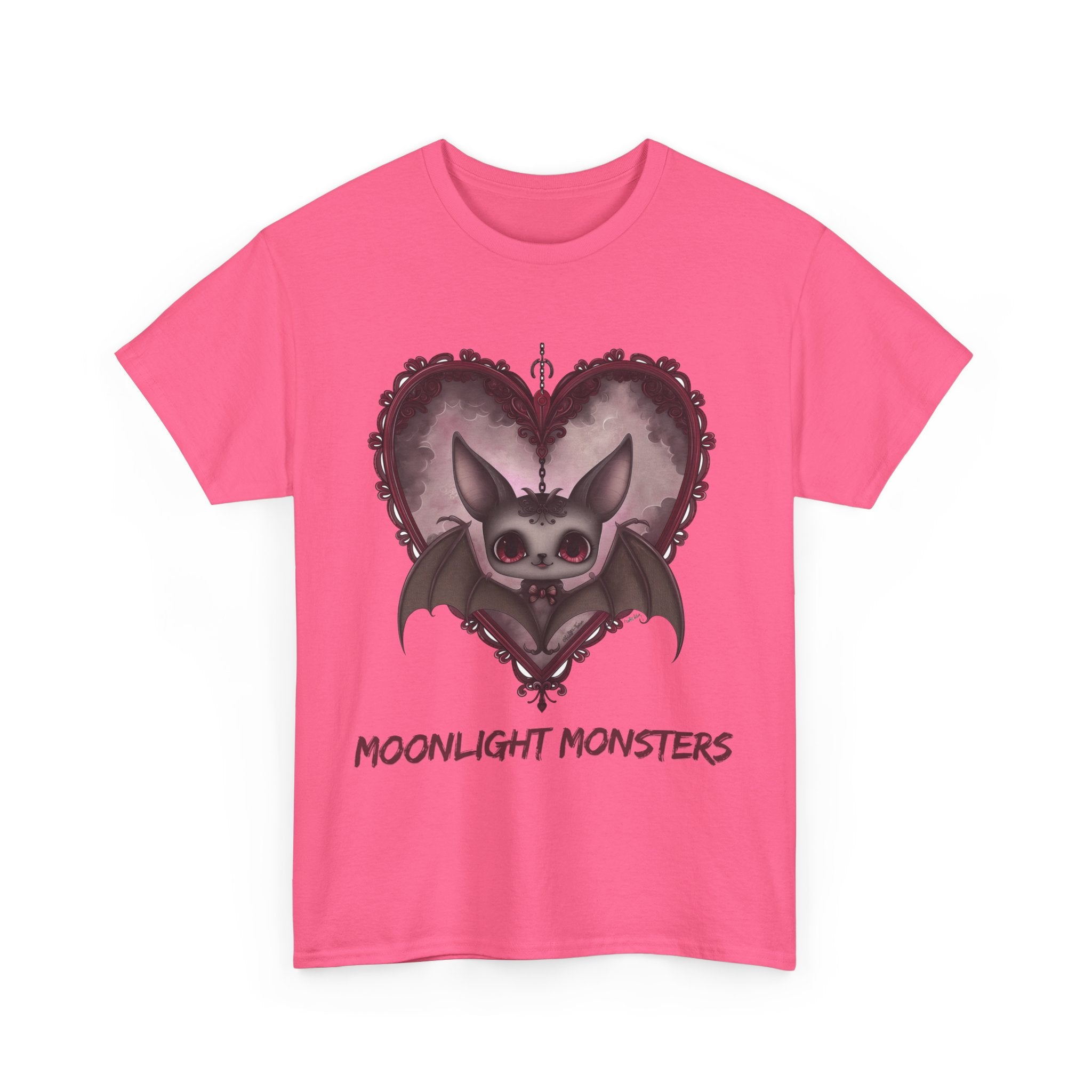 Moonlight Monsters Halloween T-Shirt - Unisex Heavy Cotton Tee for Spooky Season