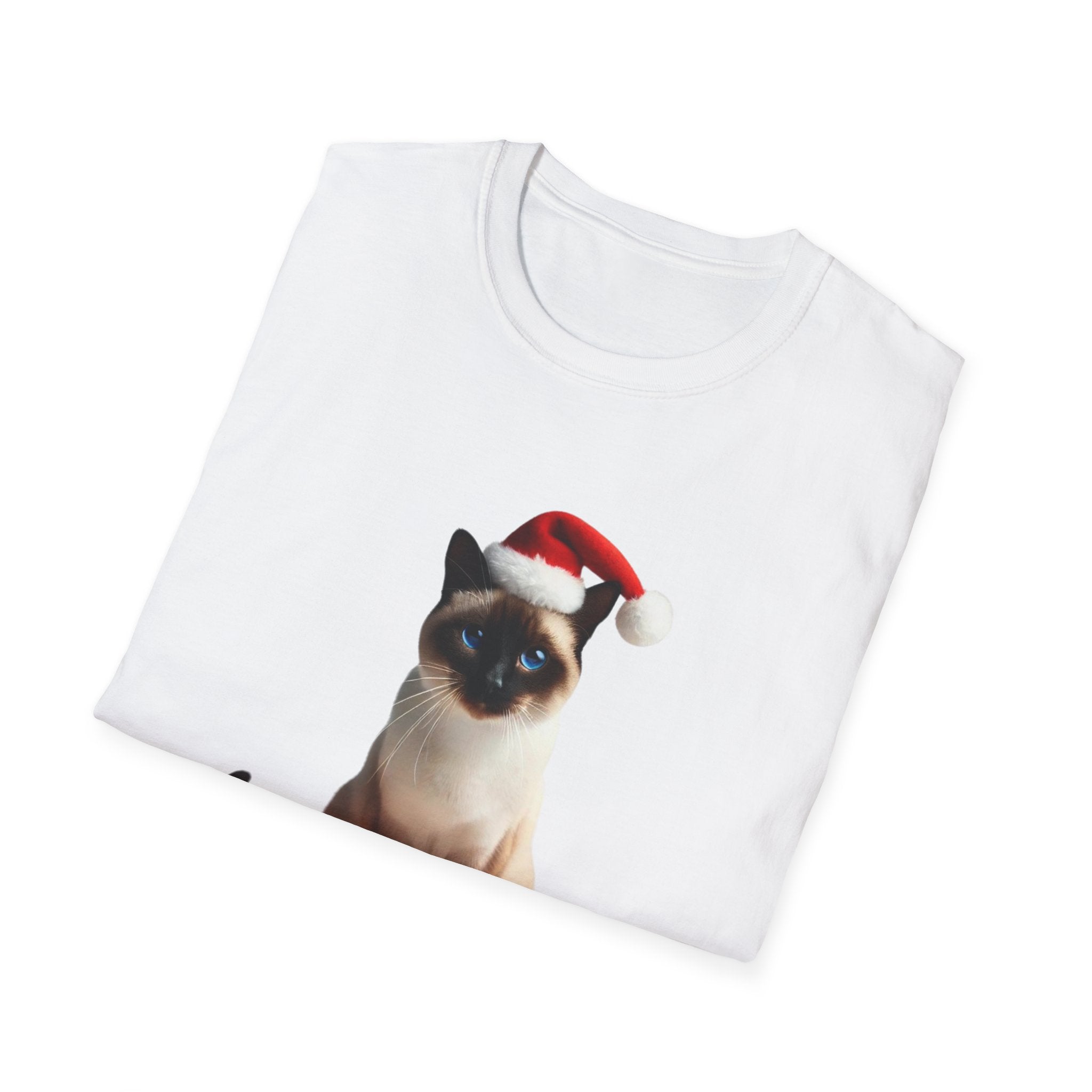 Holiday Siamese Cat - Unisex Softstyle T-Shirt