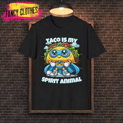 Taco Is My Spirit Animal Funny Quote Unisex Softstyle T-Shirt - For Her, For Him, Gift Idea, Humorous Tee, Casual Top, Mexican Food Lover