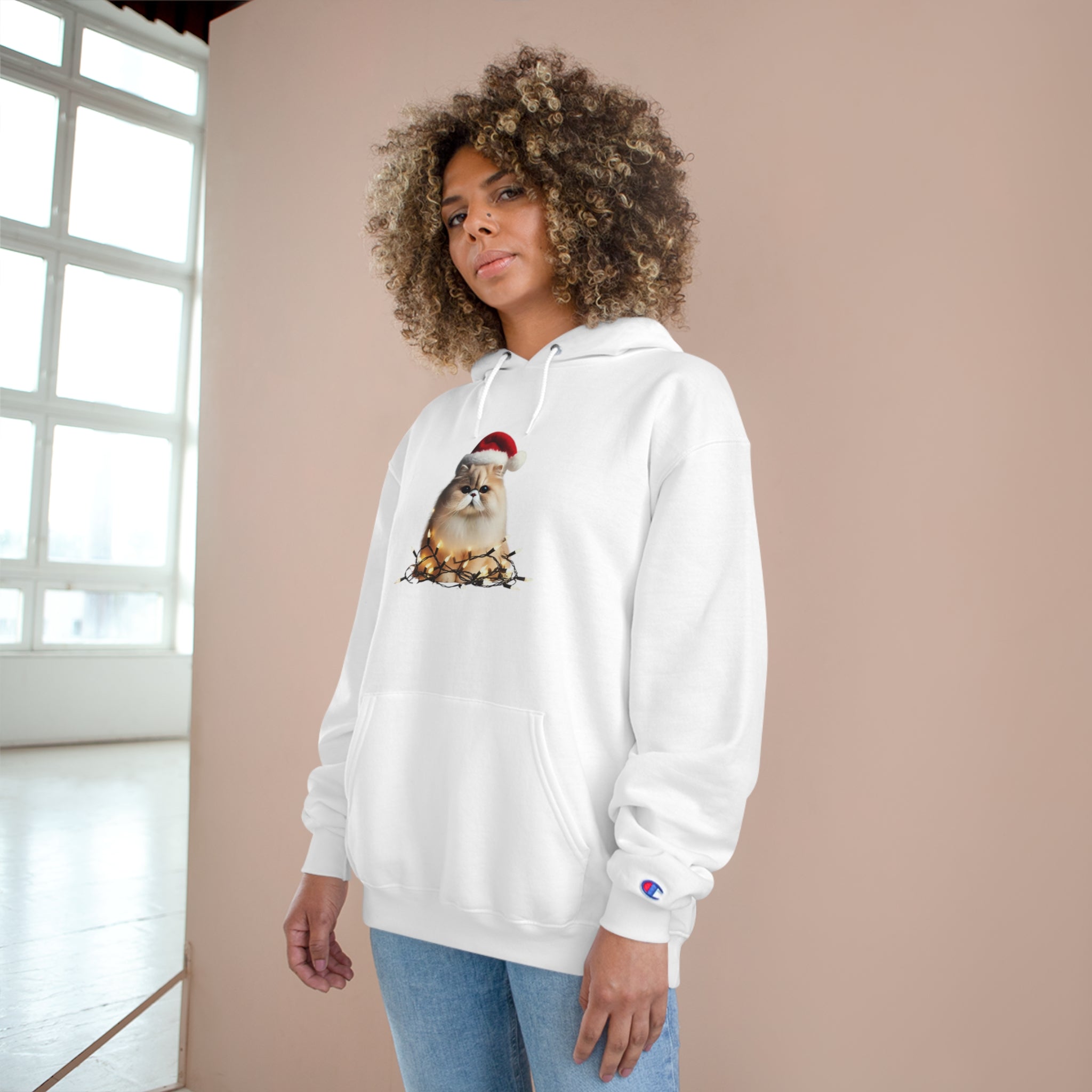 Christmas Persian Cat - Champion Hoodie