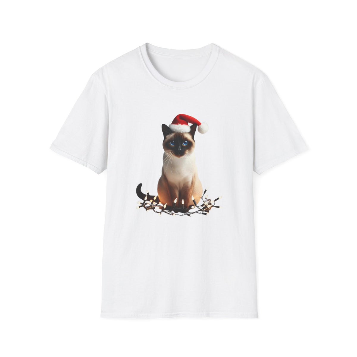 Holiday Siamese Cat - Unisex Softstyle T-Shirt