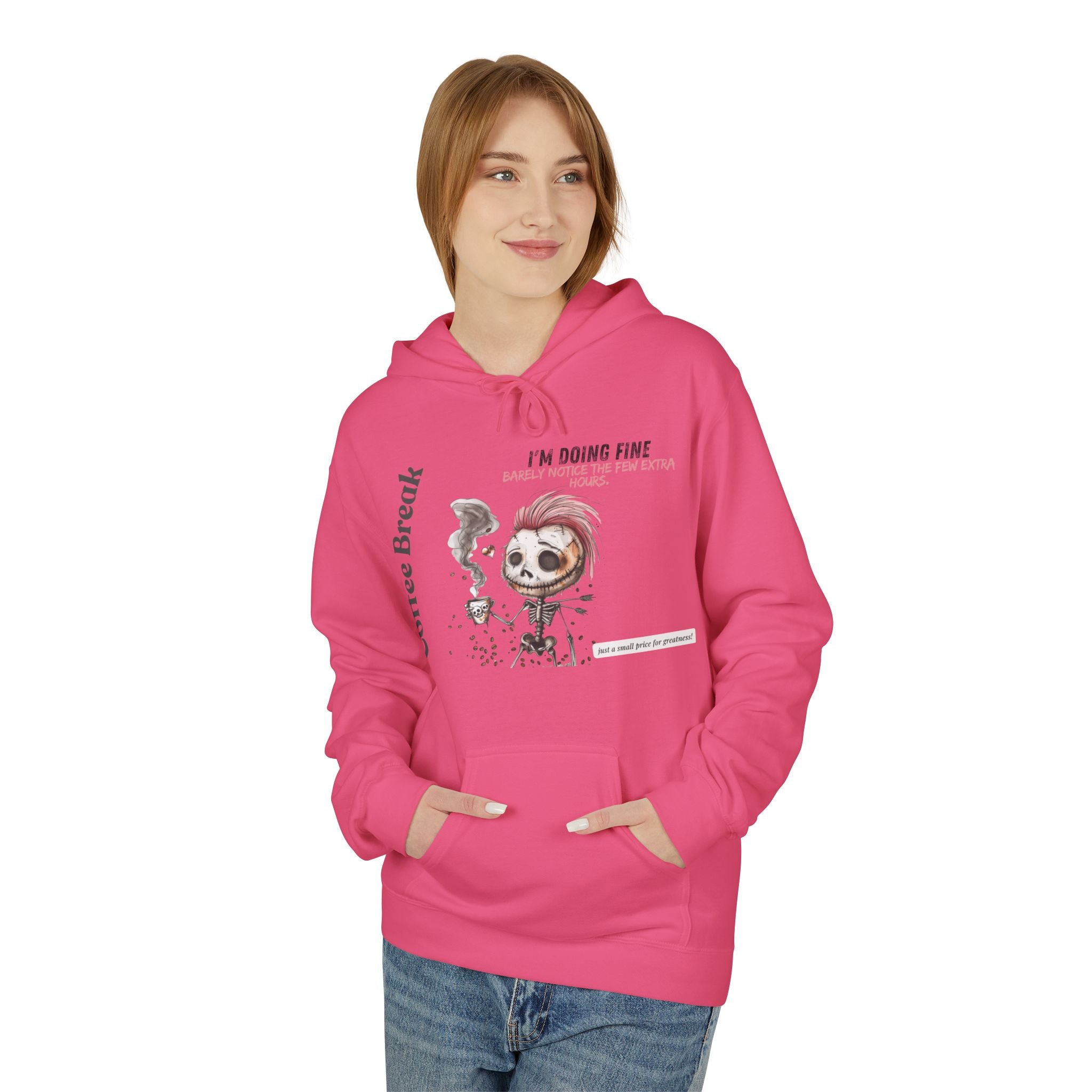 Unisex Midweight Softstyle Fleece Hoodie - Coffee Break