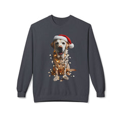 Merry XMas Labrador - Unisex Midweight Softstyle Fleece Crewneck Sweatshirt