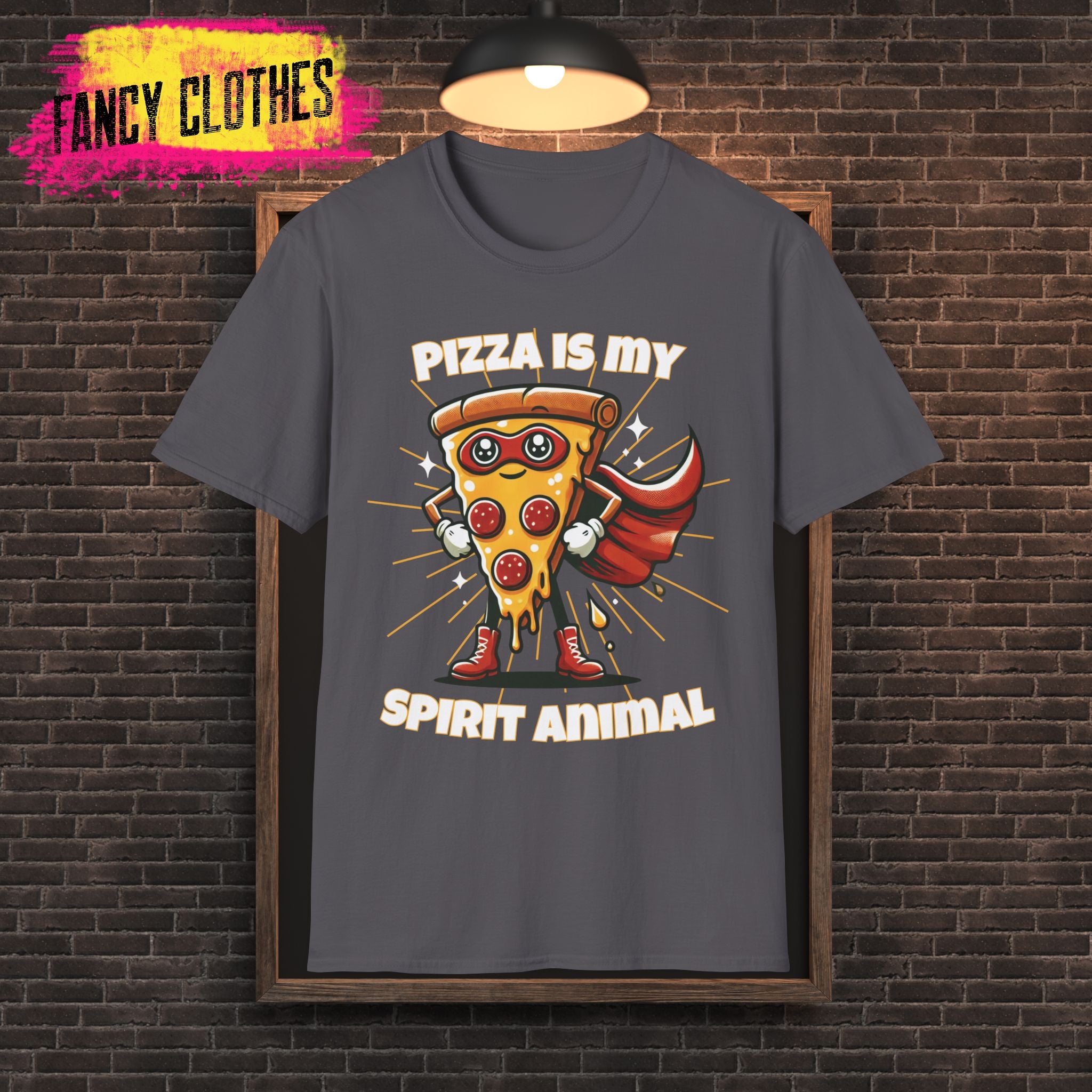 Funny Pizza Quote Unisex Softstyle T-Shirt, Spirit Animal Tee, Daily Cozy Shirt, Pizza Lover Gift, Foodie Shirt