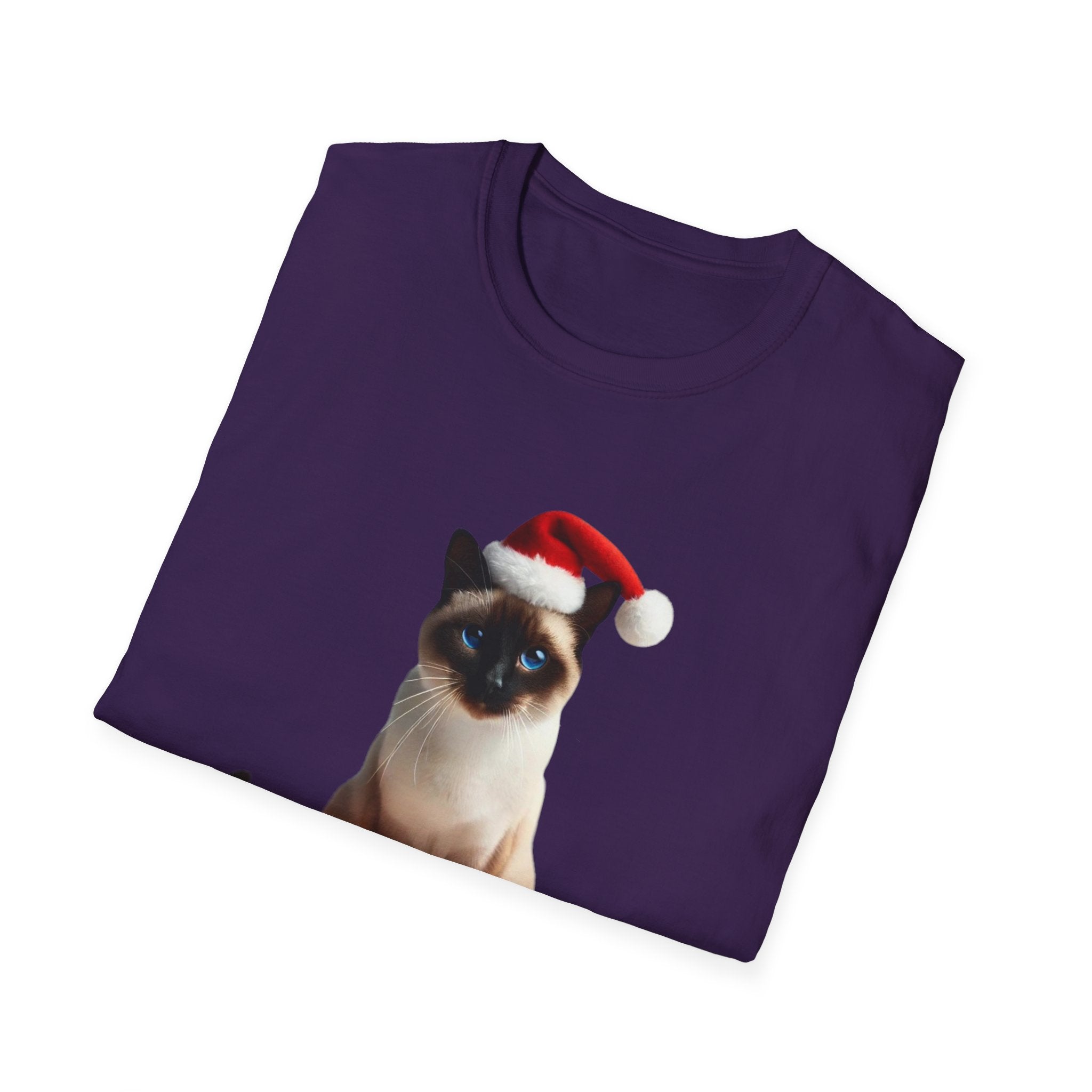 Holiday Siamese Cat - Unisex Softstyle T-Shirt