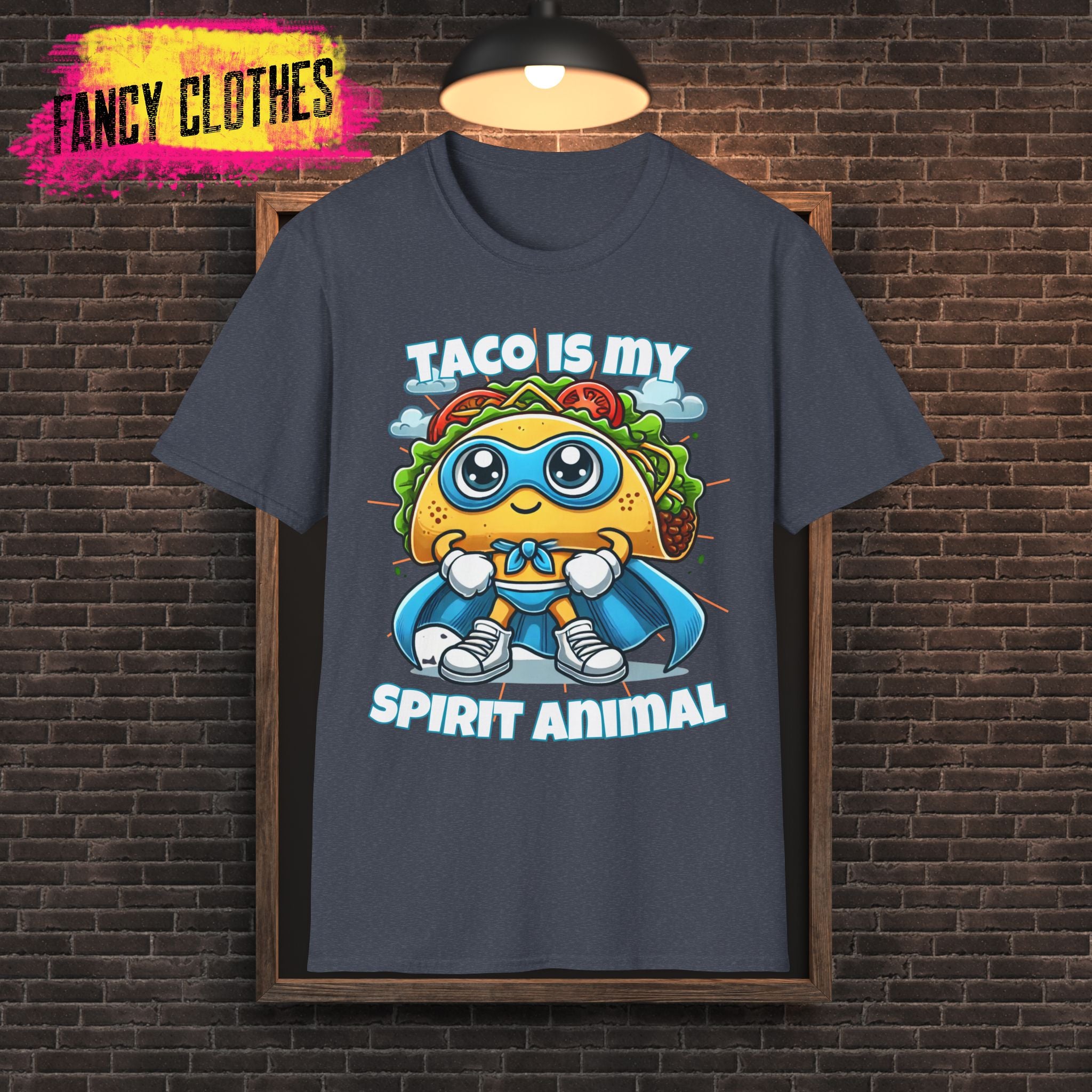 Taco Is My Spirit Animal Funny Quote Unisex Softstyle T-Shirt - For Her, For Him, Gift Idea, Humorous Tee, Casual Top, Mexican Food Lover