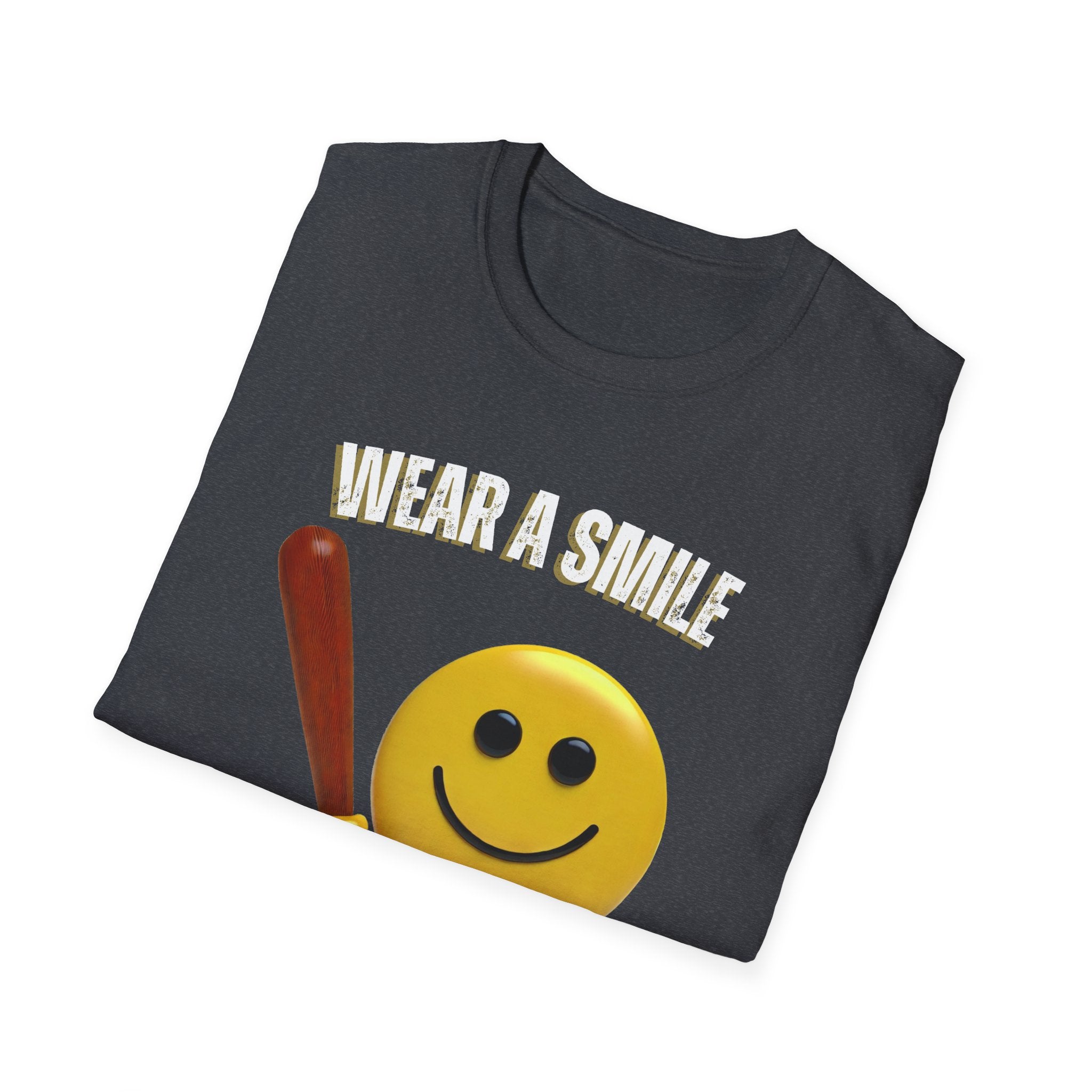 Smiley Baseball Bat Shirt - something with a statement on it