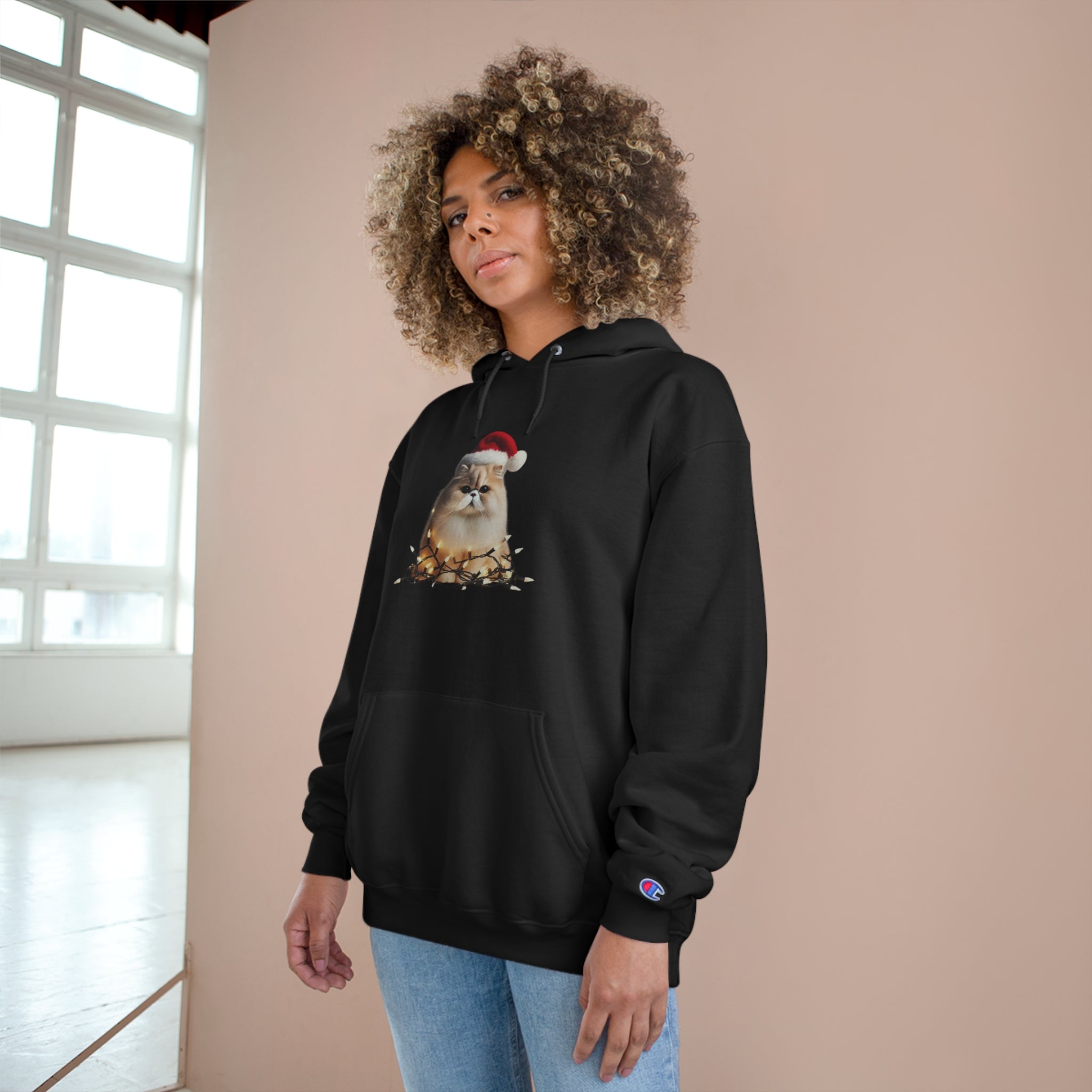 Christmas Persian Cat - Champion Hoodie