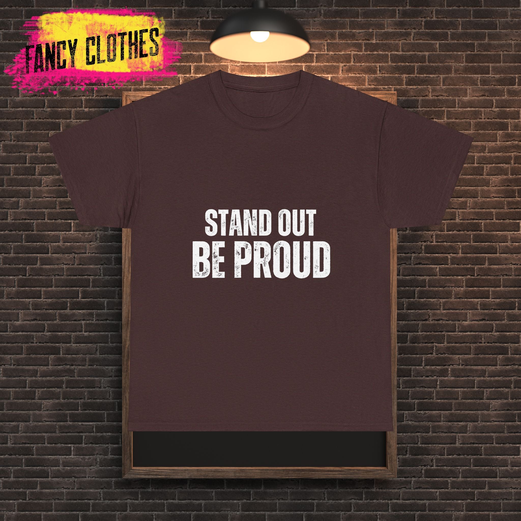 Funny Quote Stand Out Be Proud Unisex Heavy Cotton Tee, Bold Lines, Humorous T-Shirt, Sarcastic Graphic Tee, Casual Shirt, Novelty Top