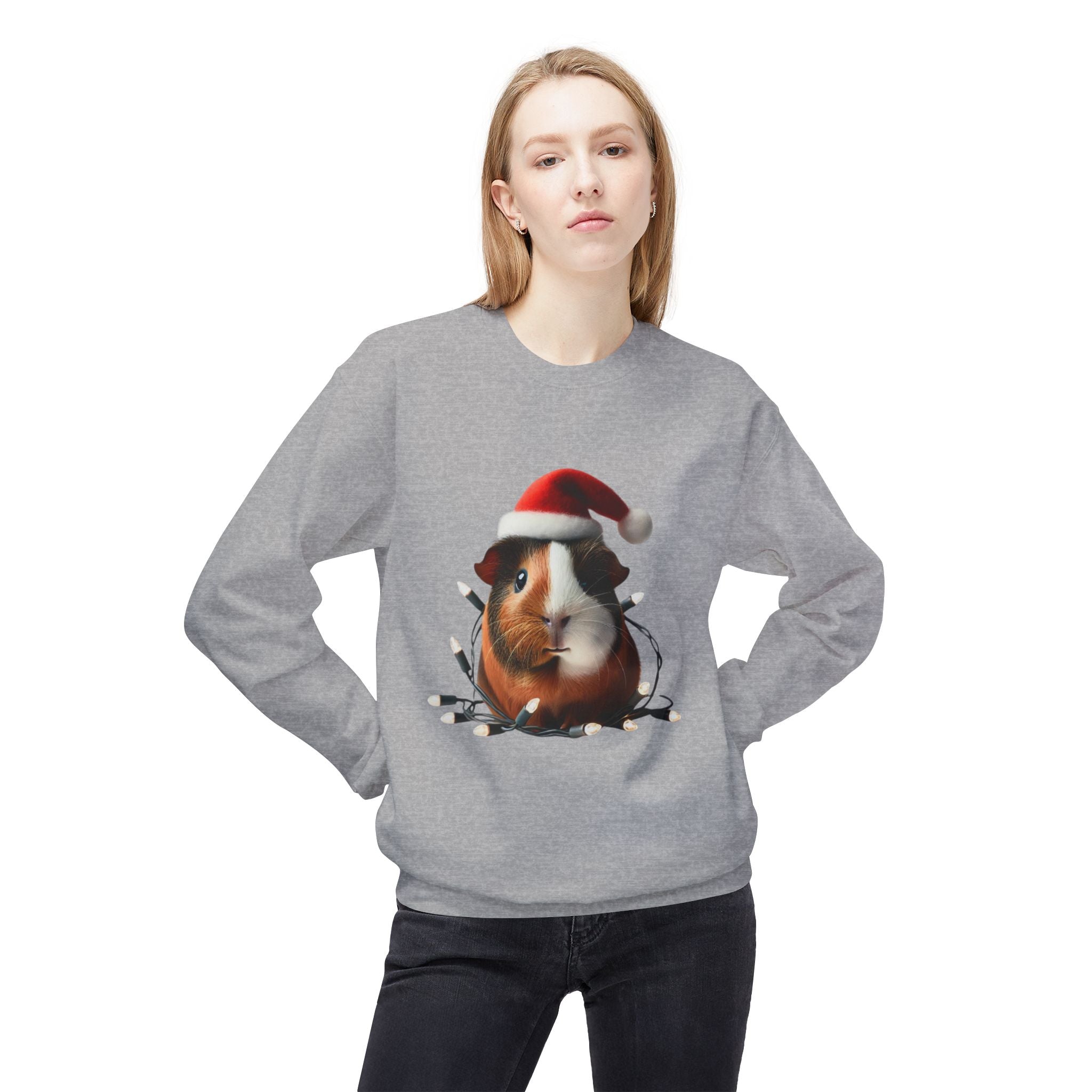 Merry Guinea Pig Joy - Unisex Midweight Softstyle Fleece Crewneck Sweatshirt