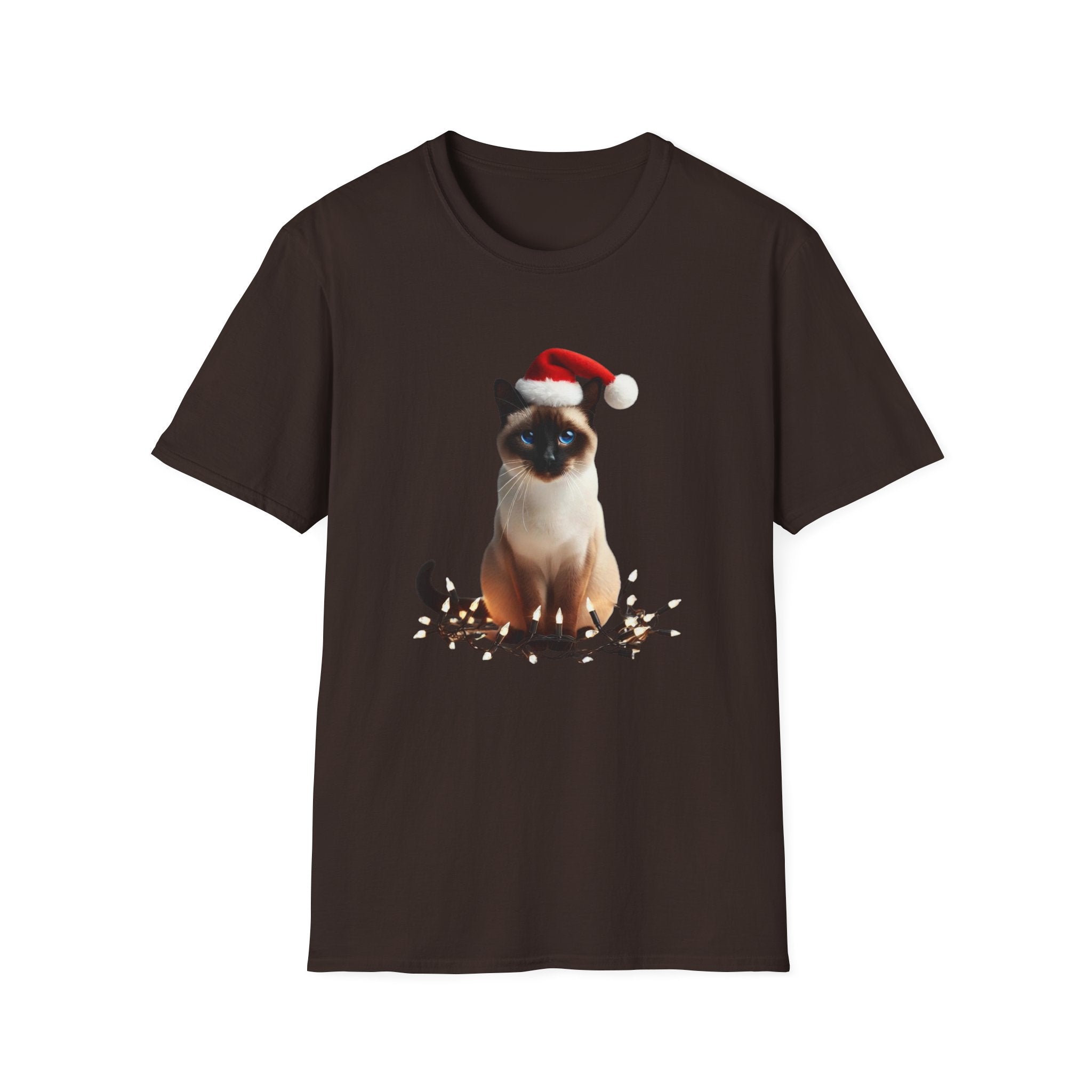 Holiday Siamese Cat - Unisex Softstyle T-Shirt