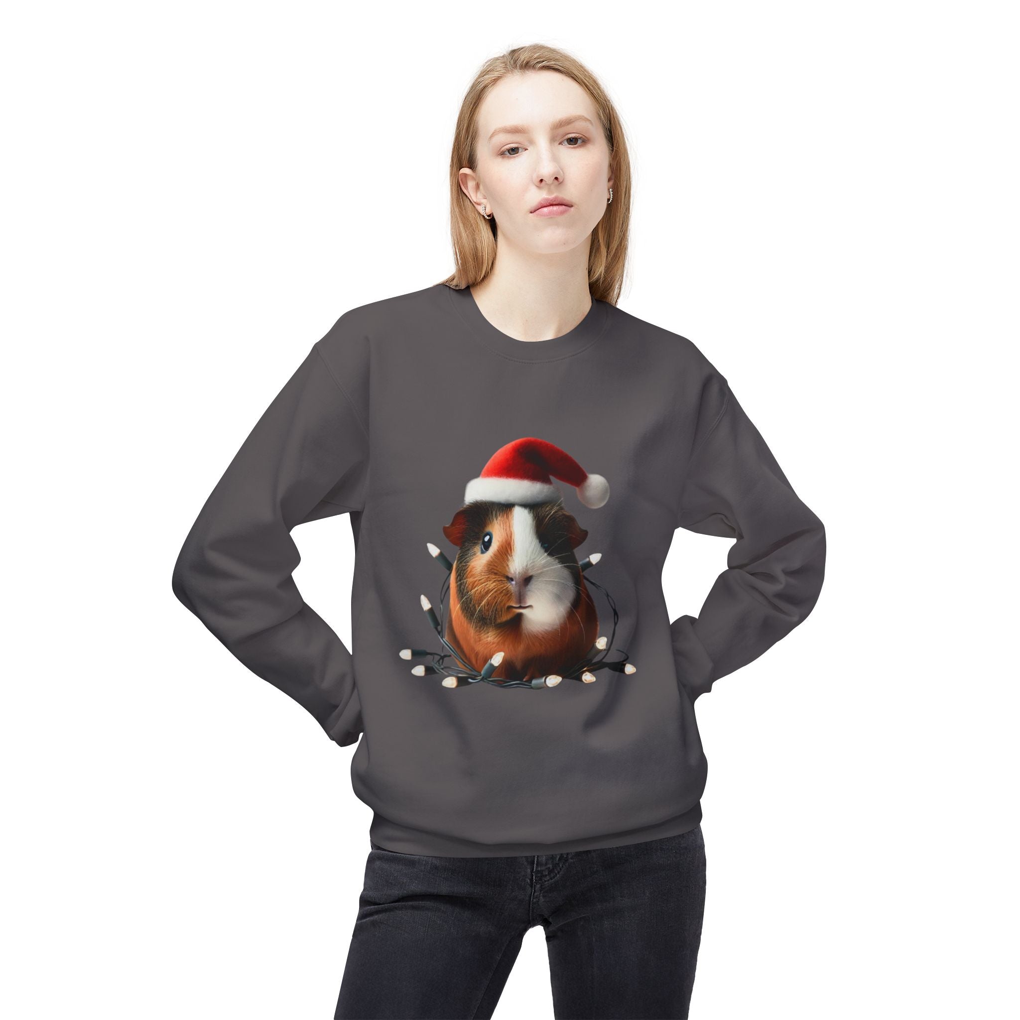 Merry Guinea Pig Joy - Unisex Midweight Softstyle Fleece Crewneck Sweatshirt