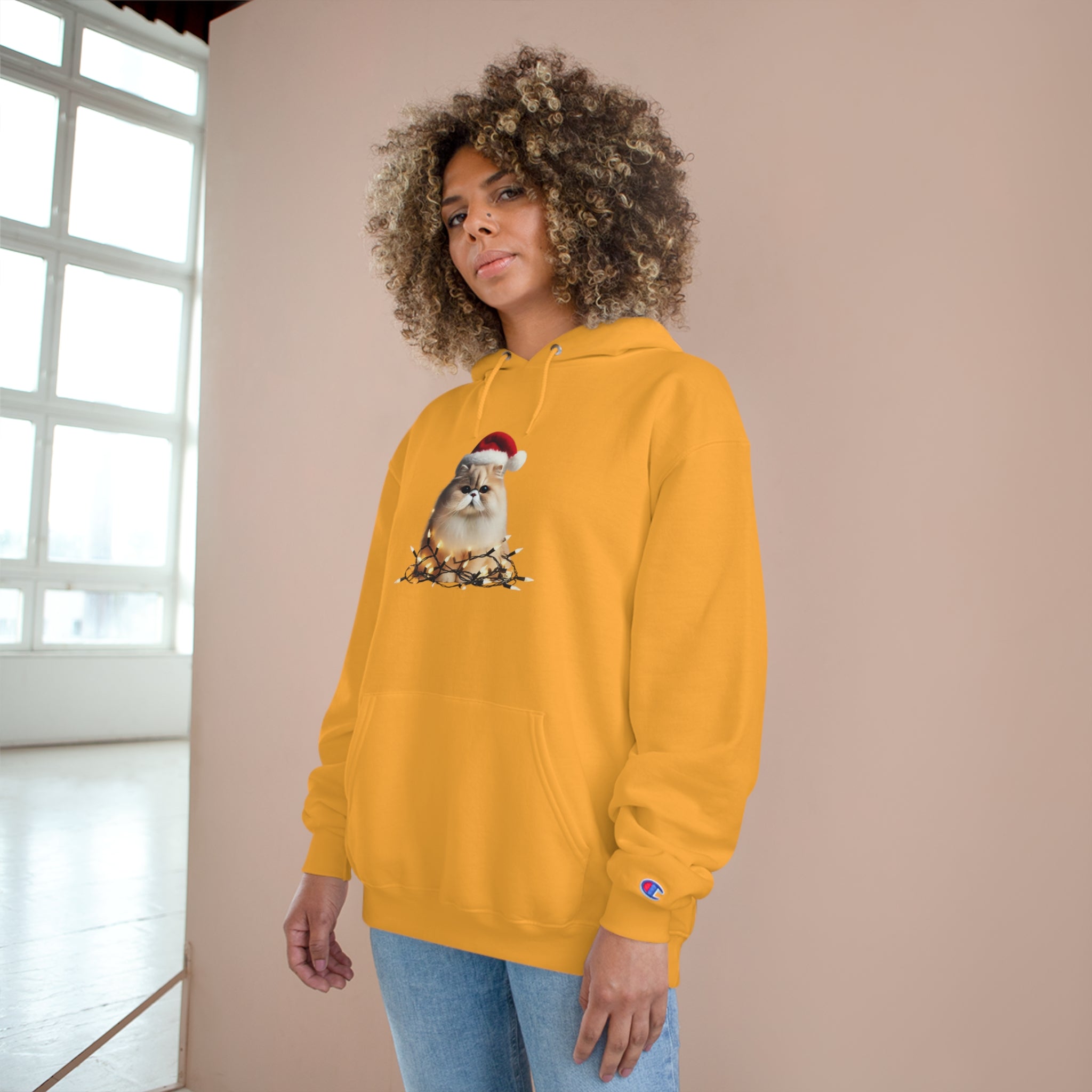 Christmas Persian Cat - Champion Hoodie