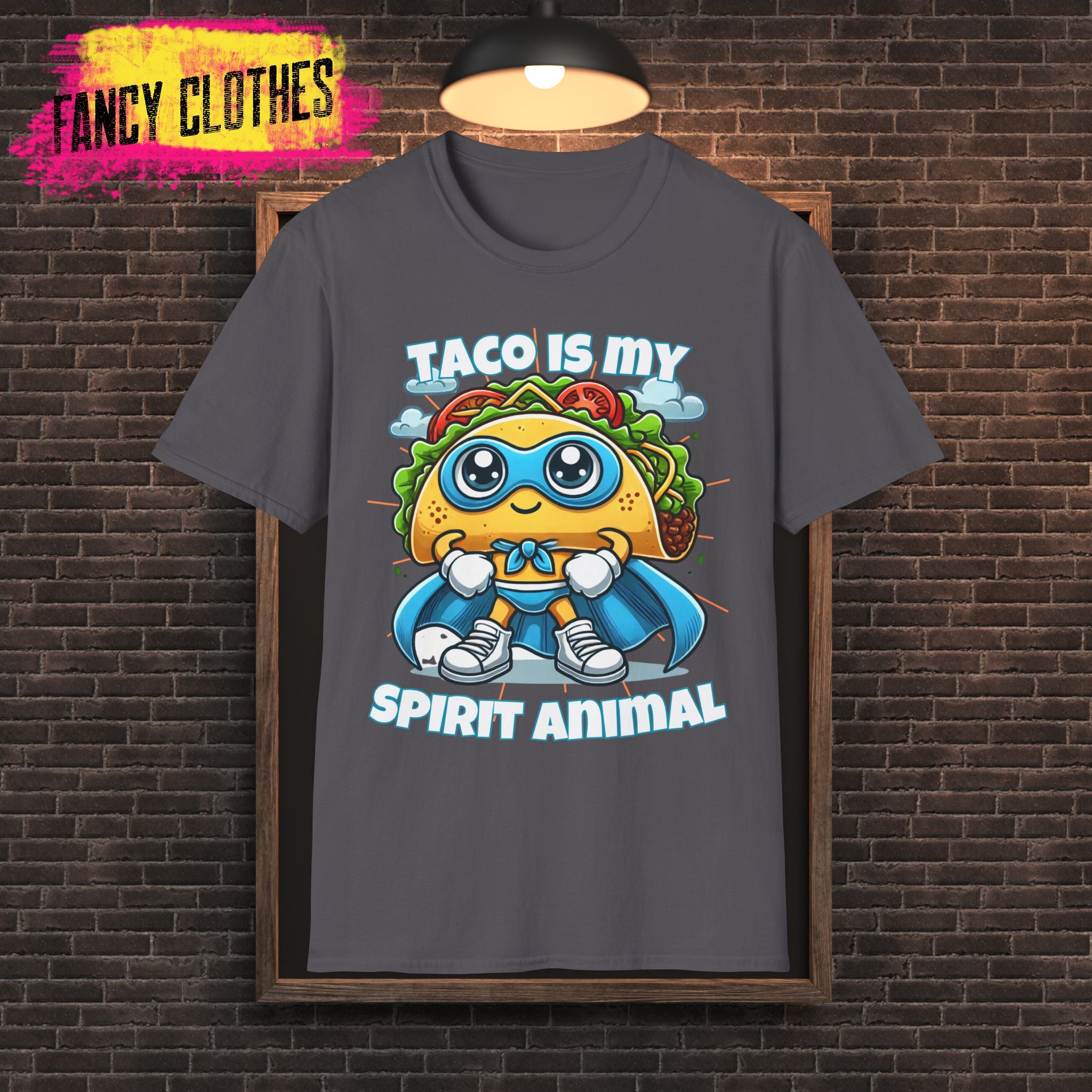 Taco Is My Spirit Animal Funny Quote Unisex Softstyle T-Shirt - For Her, For Him, Gift Idea, Humorous Tee, Casual Top, Mexican Food Lover