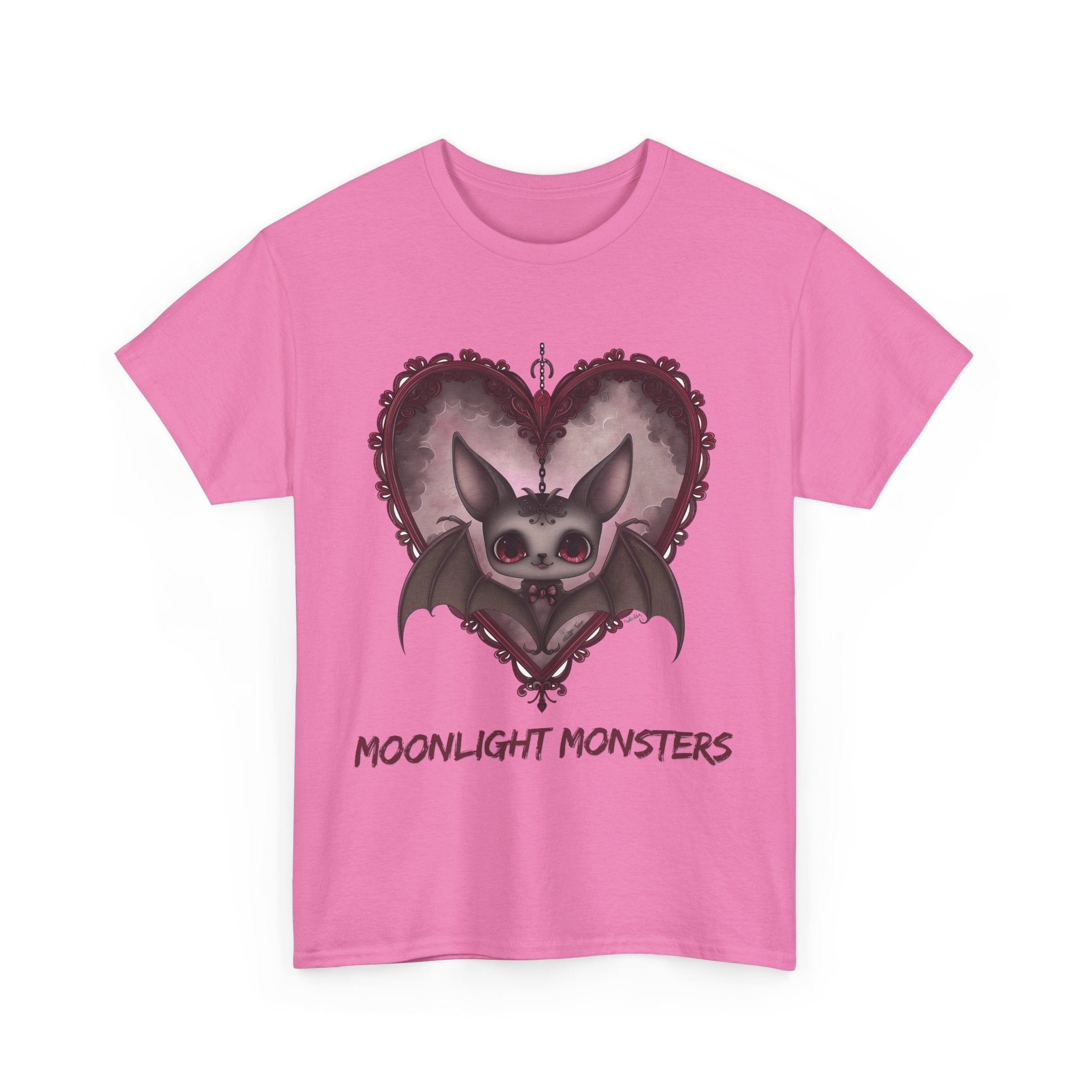 Moonlight Monsters Halloween T-Shirt - Unisex Heavy Cotton Tee for Spooky Season