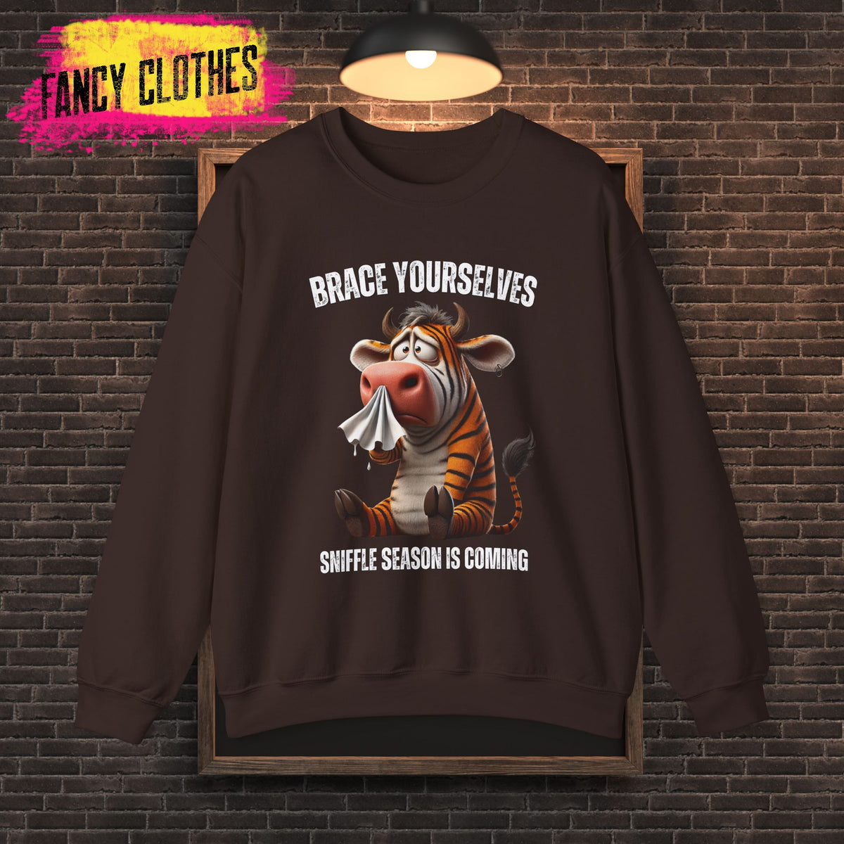 Sniffle Season Crewneck Sweatshirt - Fun Sweater for Fall and Winter, Brace Yourself, Unisex Jumper, Warm Pullover, Cozy Top for Cold