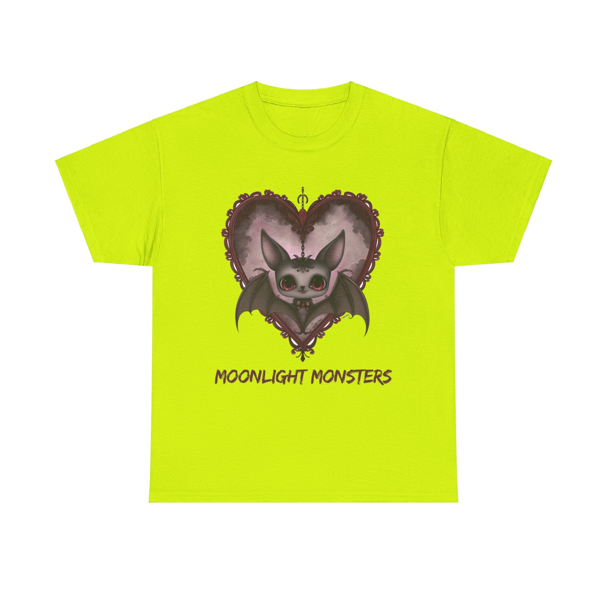 Moonlight Monsters Halloween T-Shirt - Unisex Heavy Cotton Tee for Spooky Season