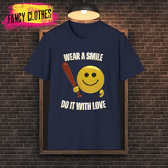 Smiley Baseball Bat Shirt - something with a statement on it