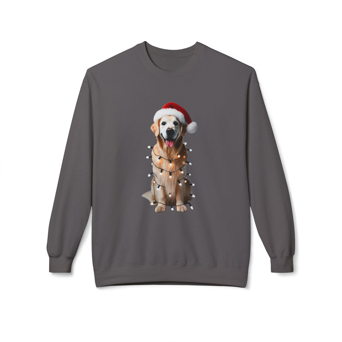 Golden Retriever Christmas Cheer - Unisex Midweight Softstyle Fleece Crewneck Sweatshirt