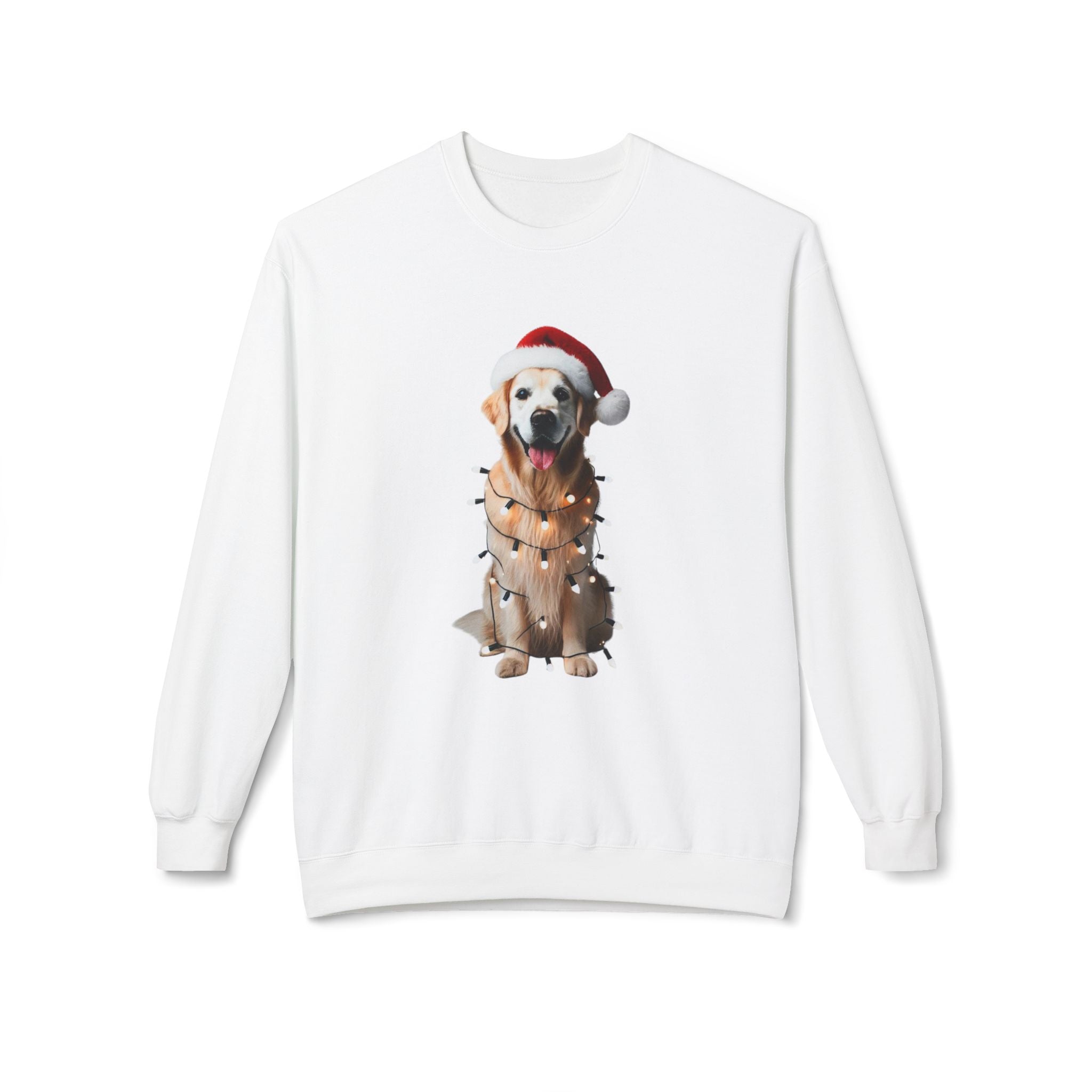 Golden Retriever Christmas Cheer - Unisex Midweight Softstyle Fleece Crewneck Sweatshirt